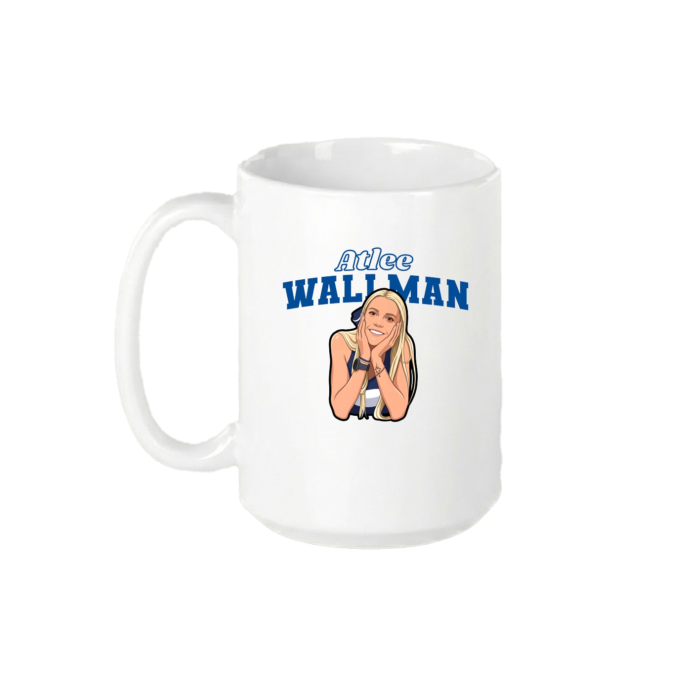 15oz Coffee Mug — Name Arch in White