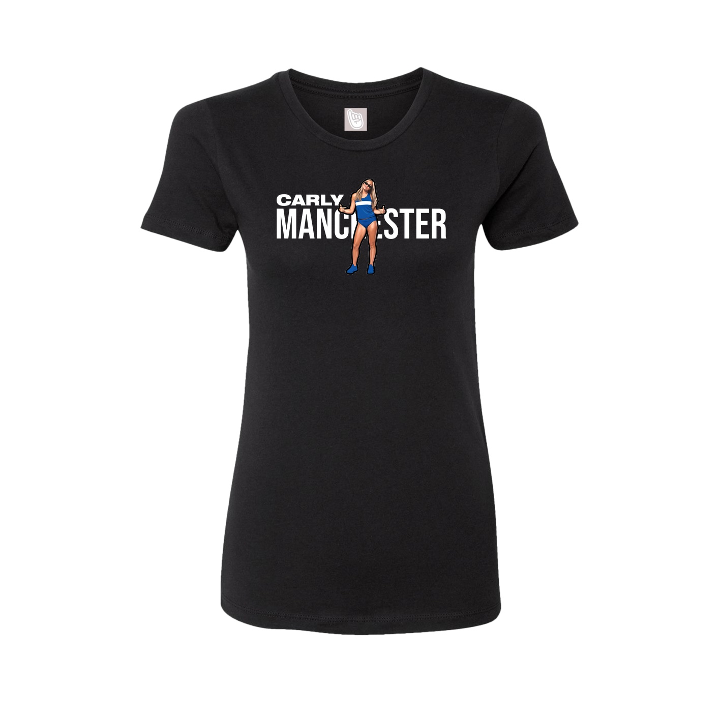 Fitted Women's Tee — Player Name in Black