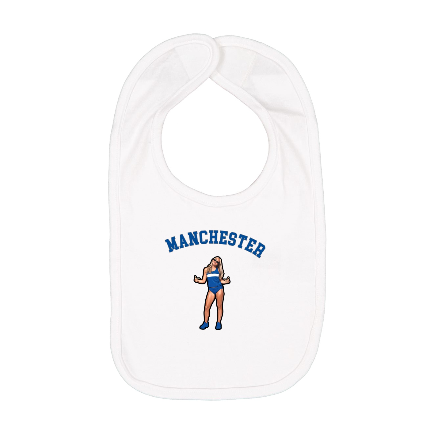 Infant Bib — Shirsey Arch in White