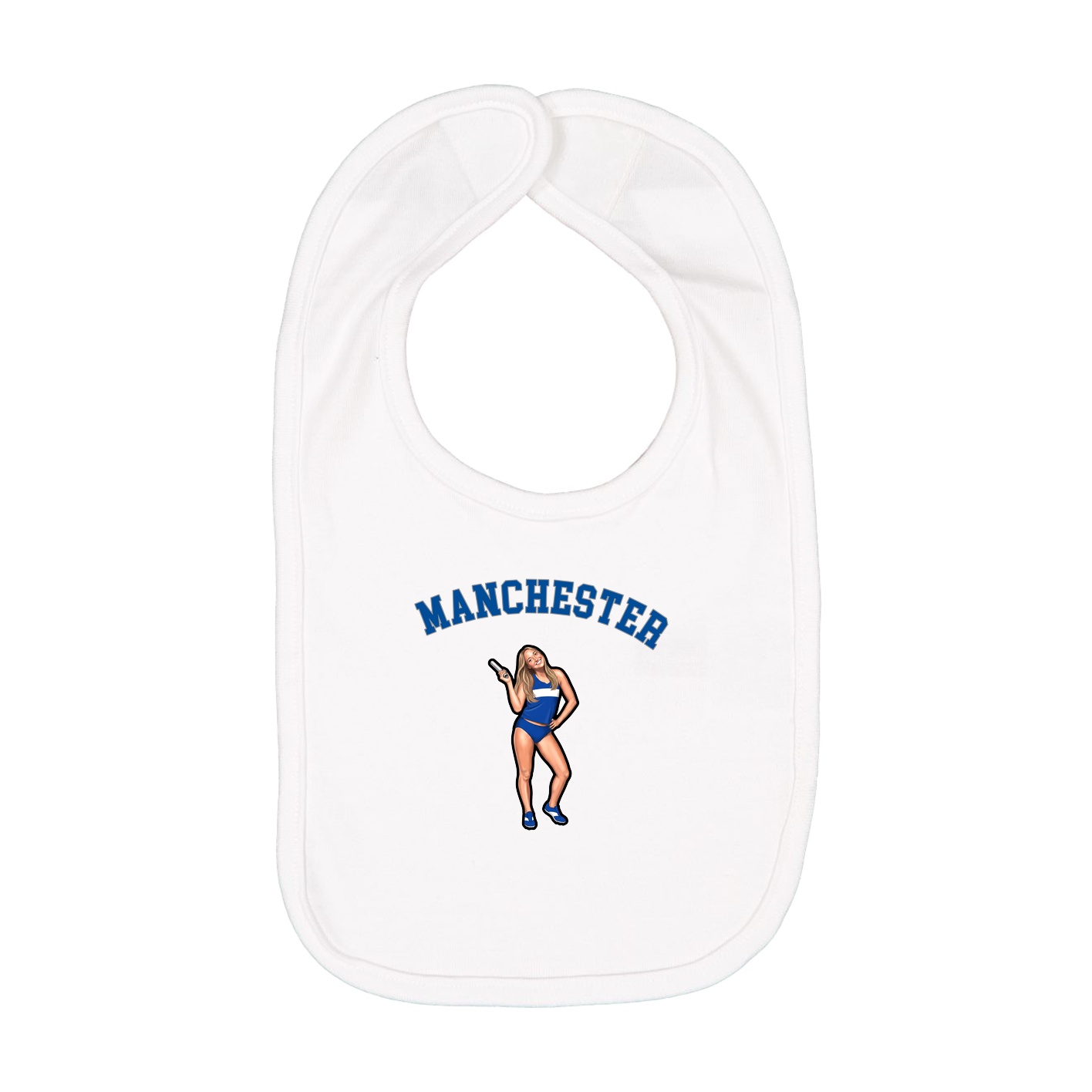 Infant Bib — Shirsey Arch in White