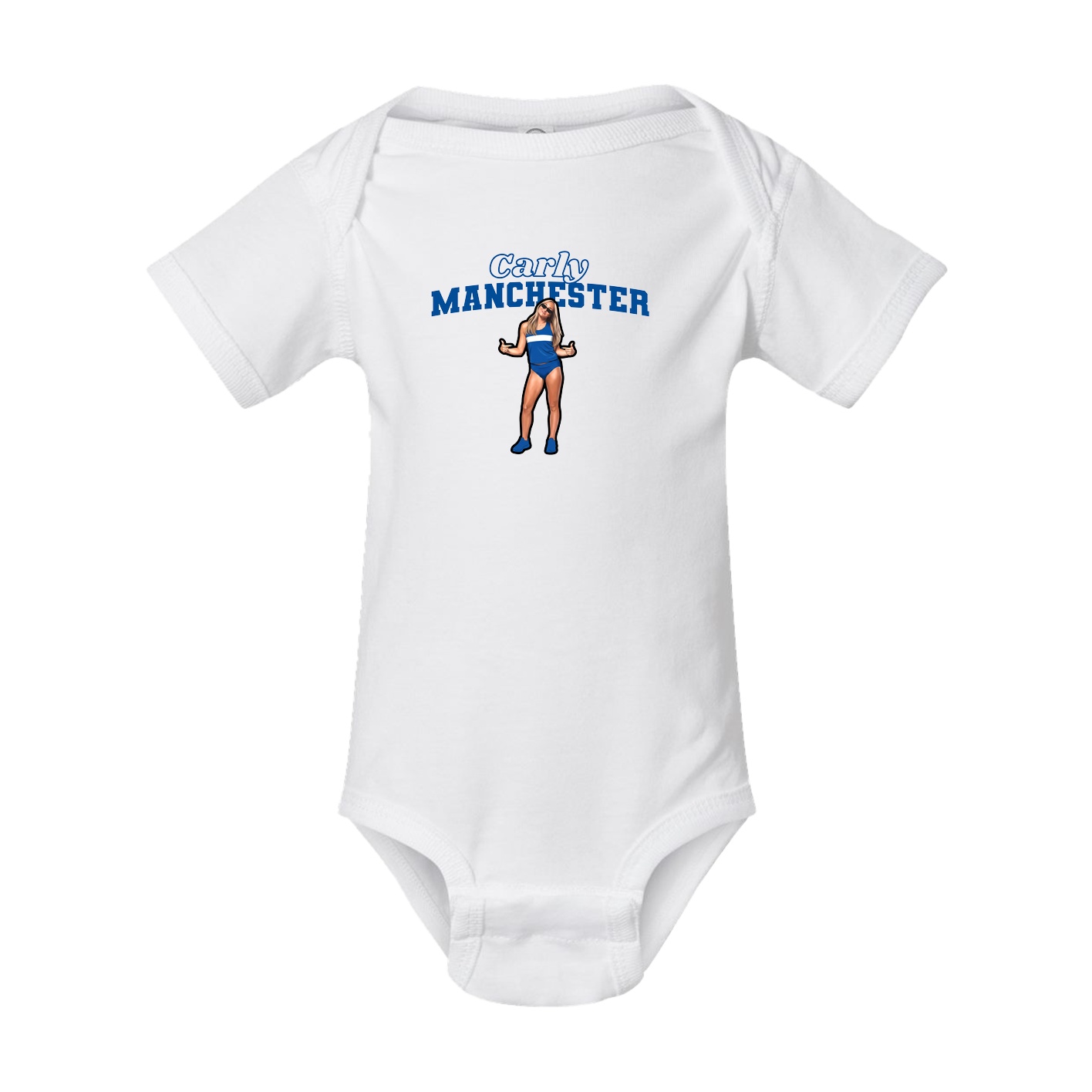 Baby Onesie — Name Arch in White