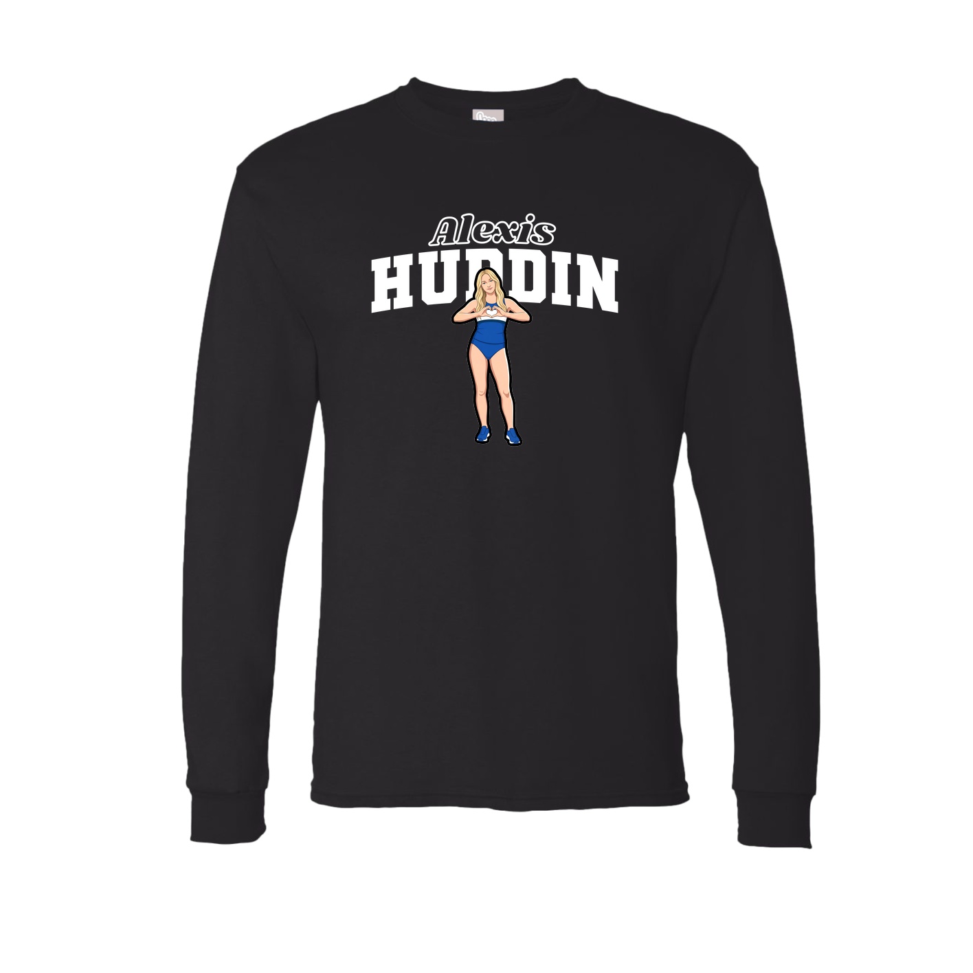 Long Sleeve Tee — Name Arch in Black