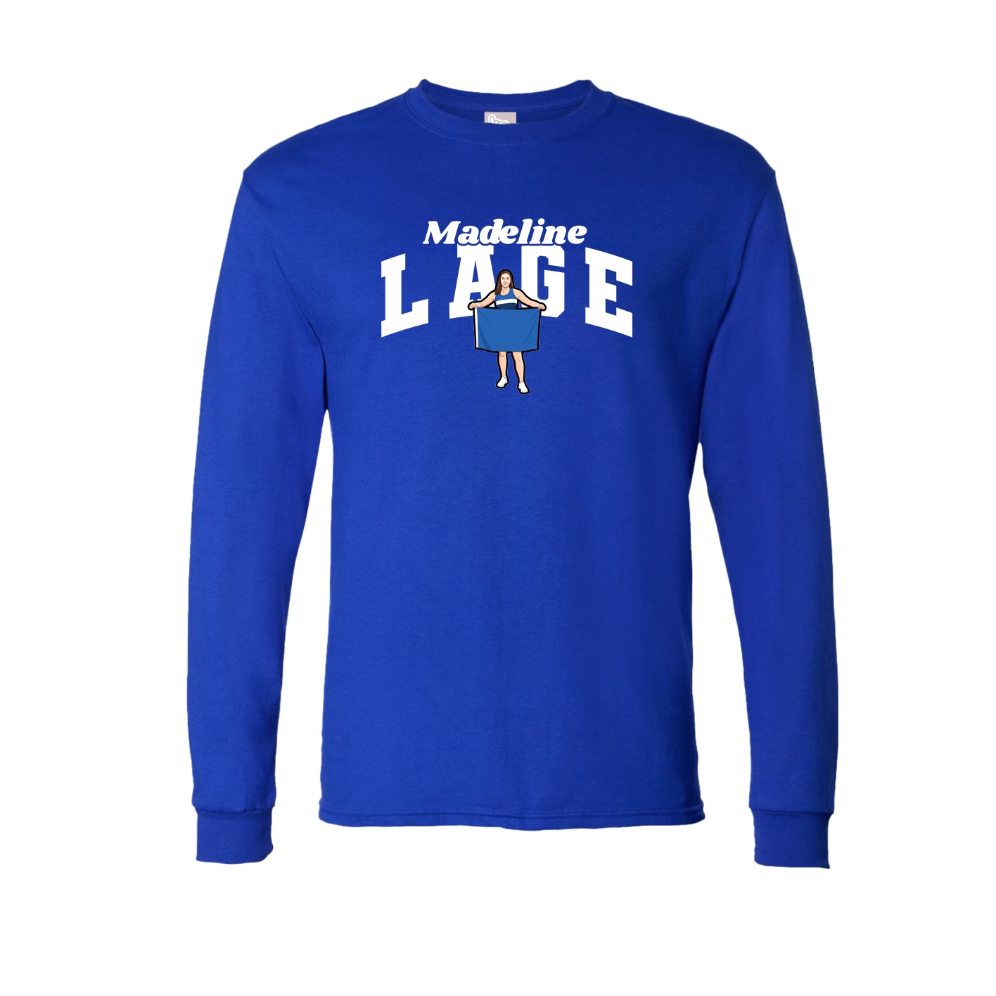 Long Sleeve Tee — Signature Arch in Royal