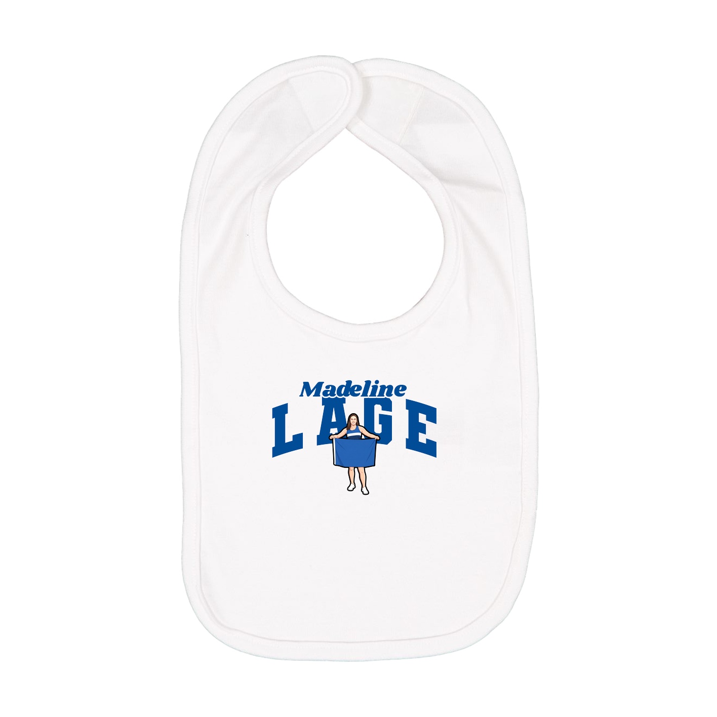 Infant Bib — Signature Arch in White