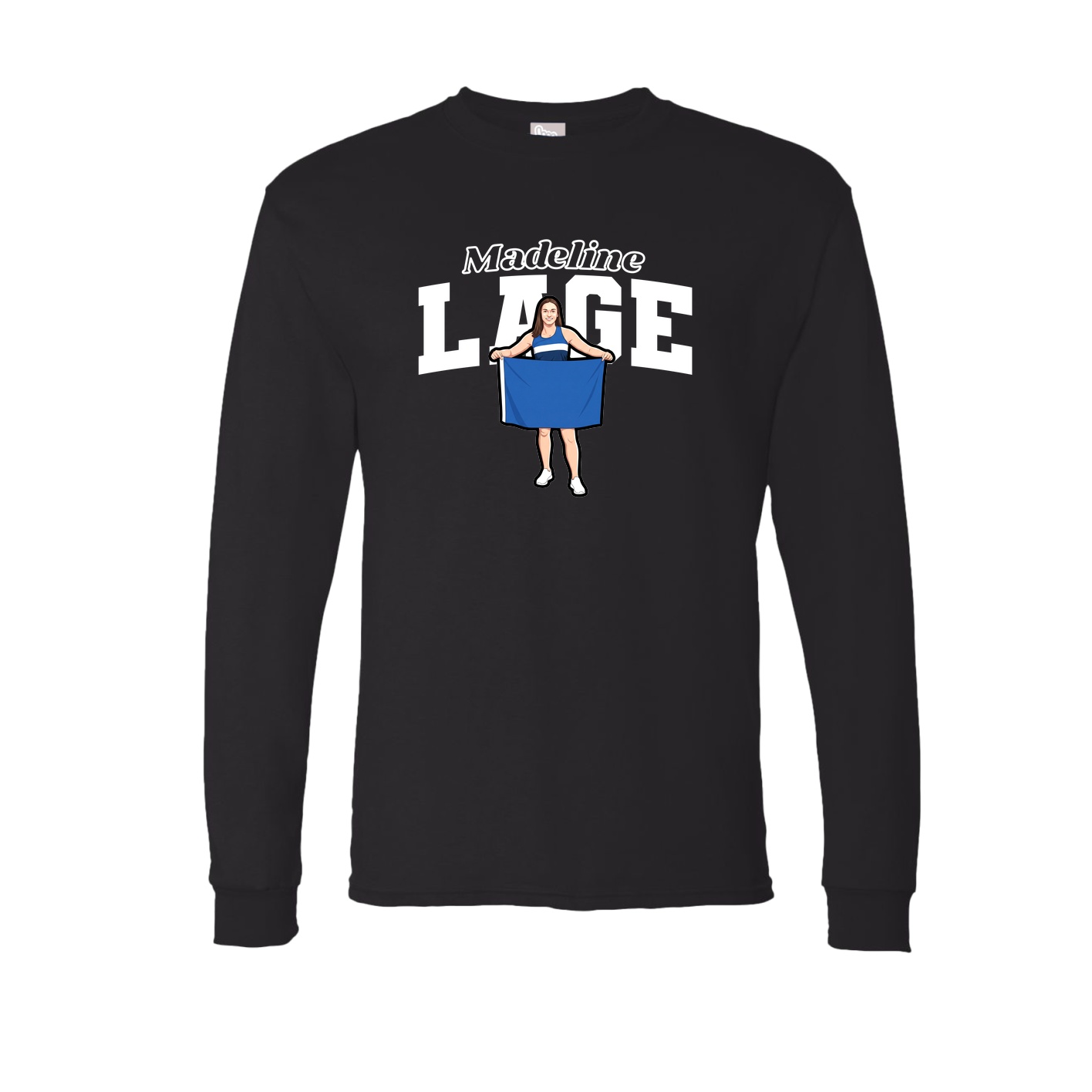 Long Sleeve Tee — Name Arch in Black