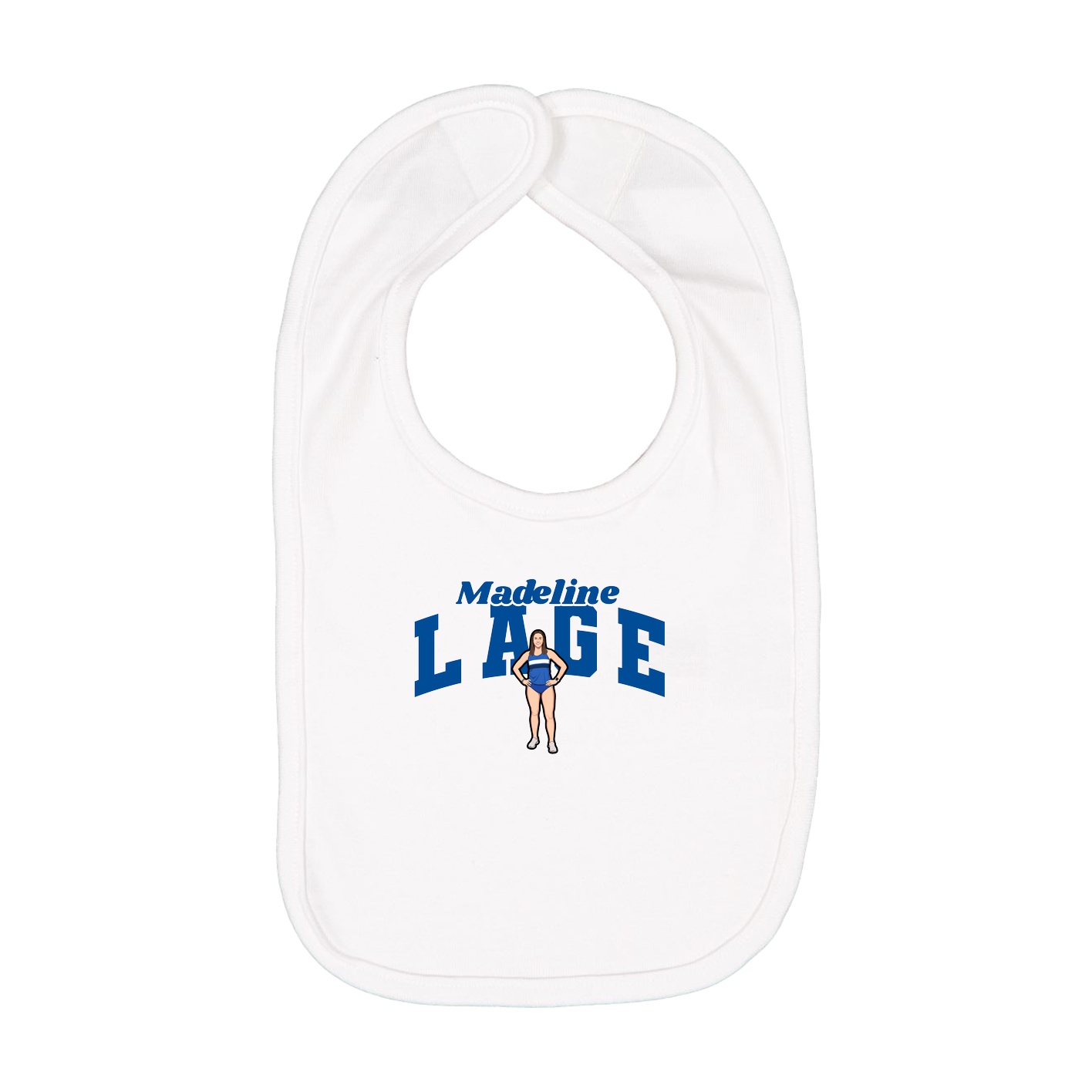 Infant Bib — Signature Arch in White