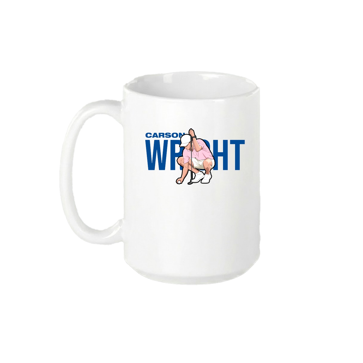 15oz Coffee Mug — Player Name in White