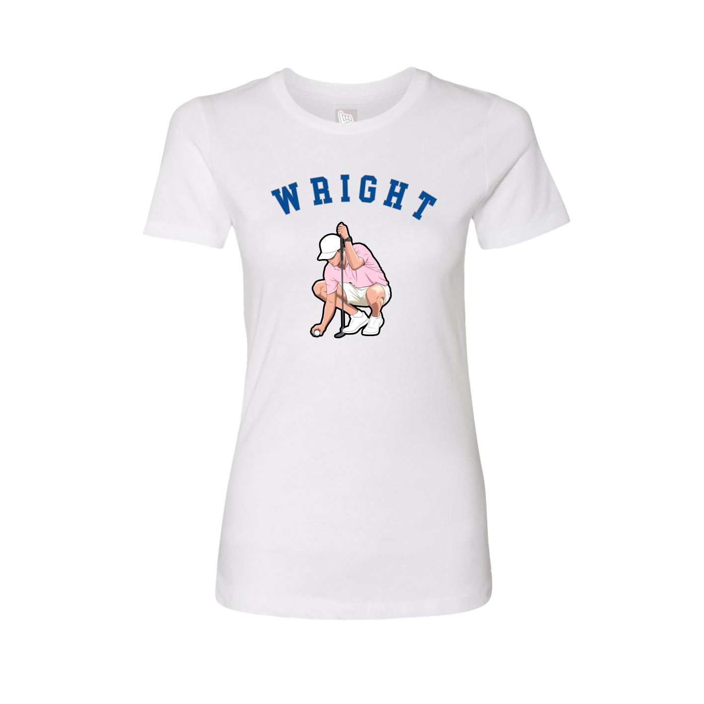 Fitted Women's Tee — Shirsey Arch in White