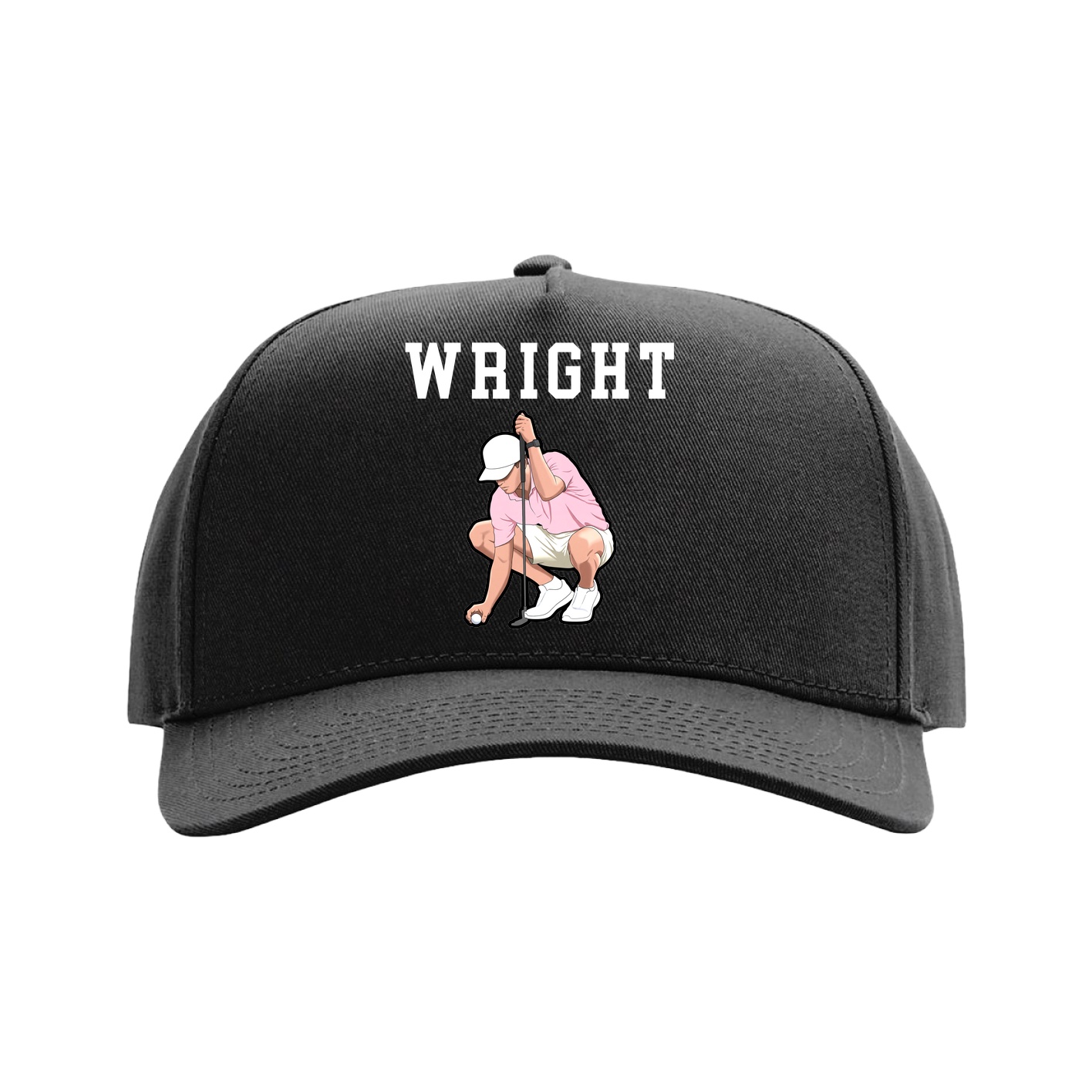 Full Fabric Five-Panel Champ Cap — Shirsey in Black