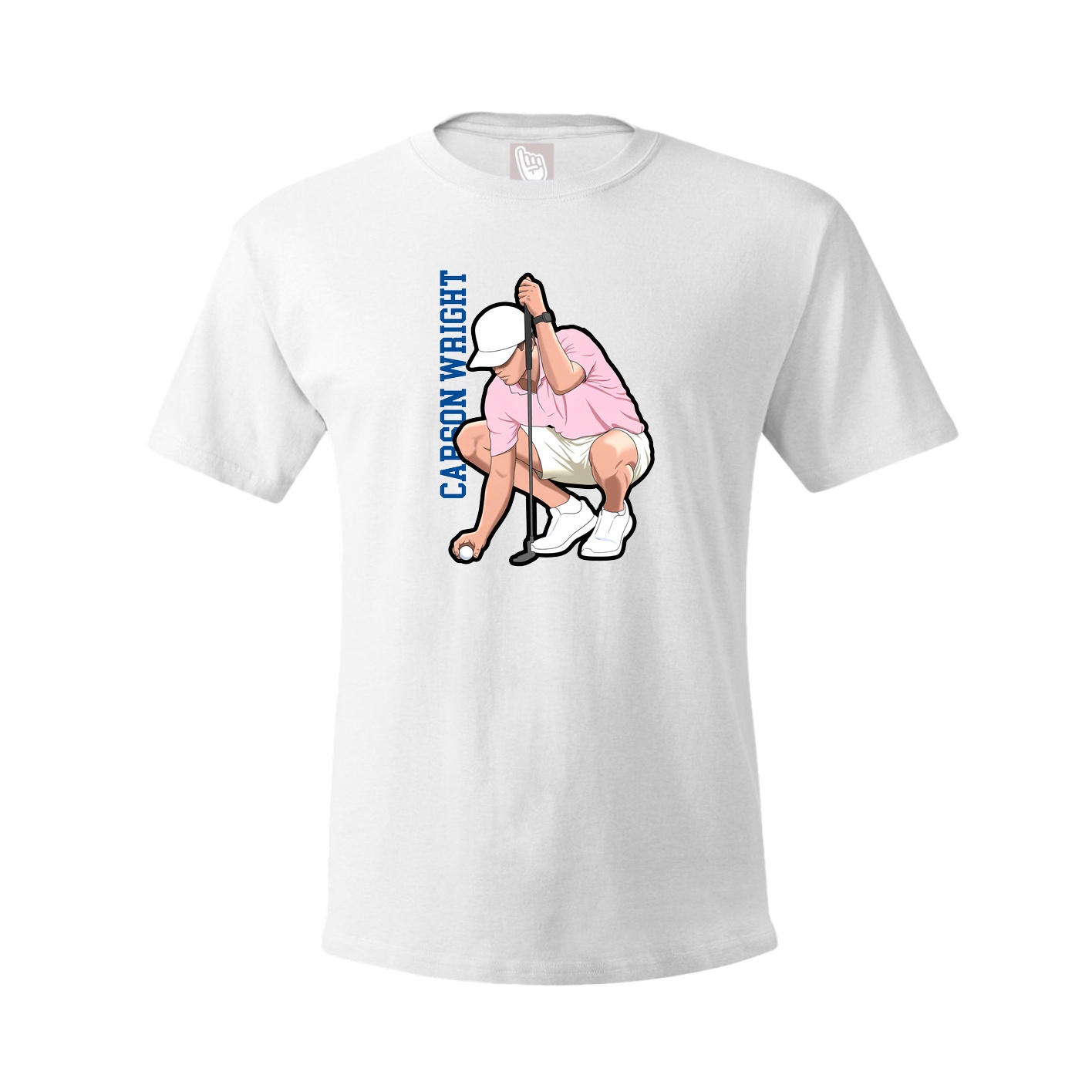Tee — Name Vertical in White