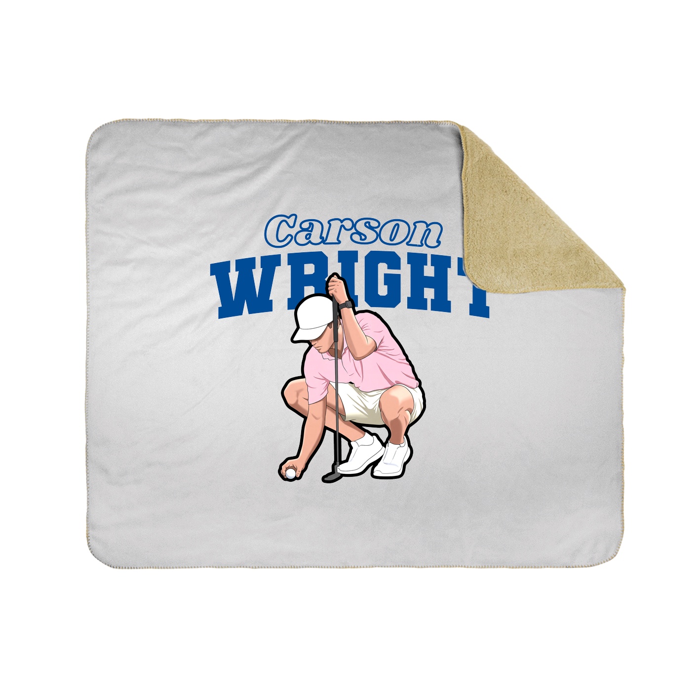 Throw Blanket — Name Arch in White