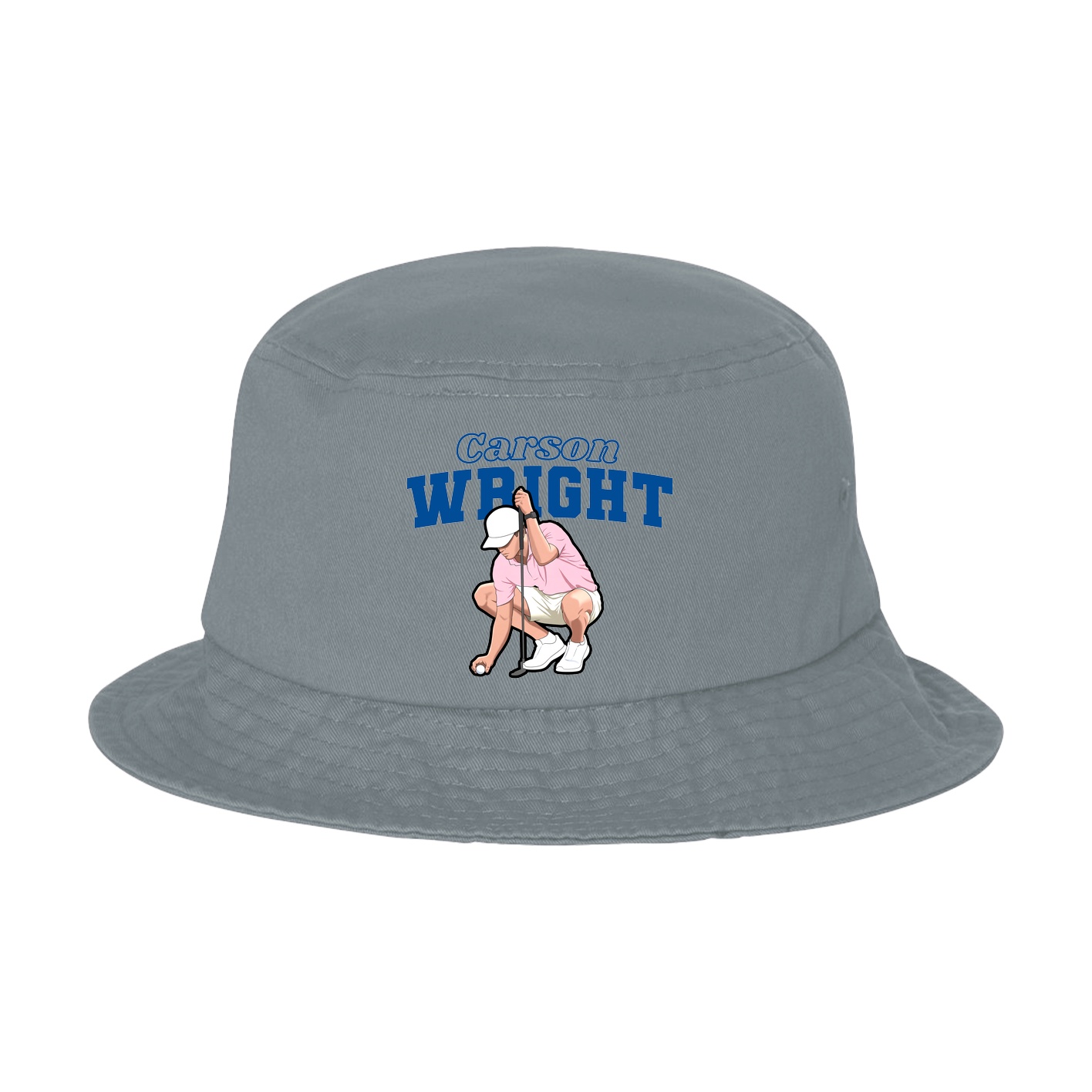 Bucket Cap — Name Arch in Grey