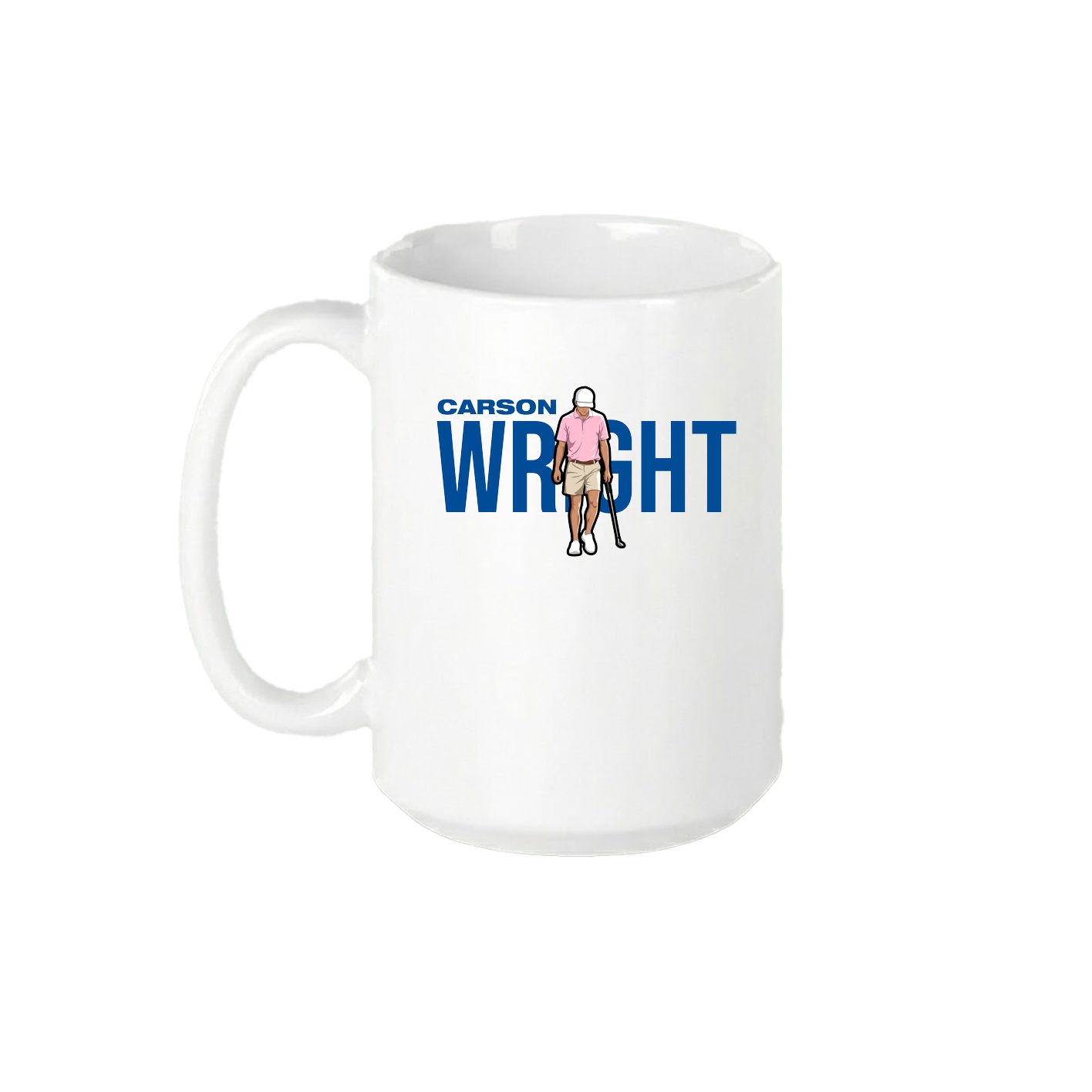 15oz Coffee Mug — Player Name in White