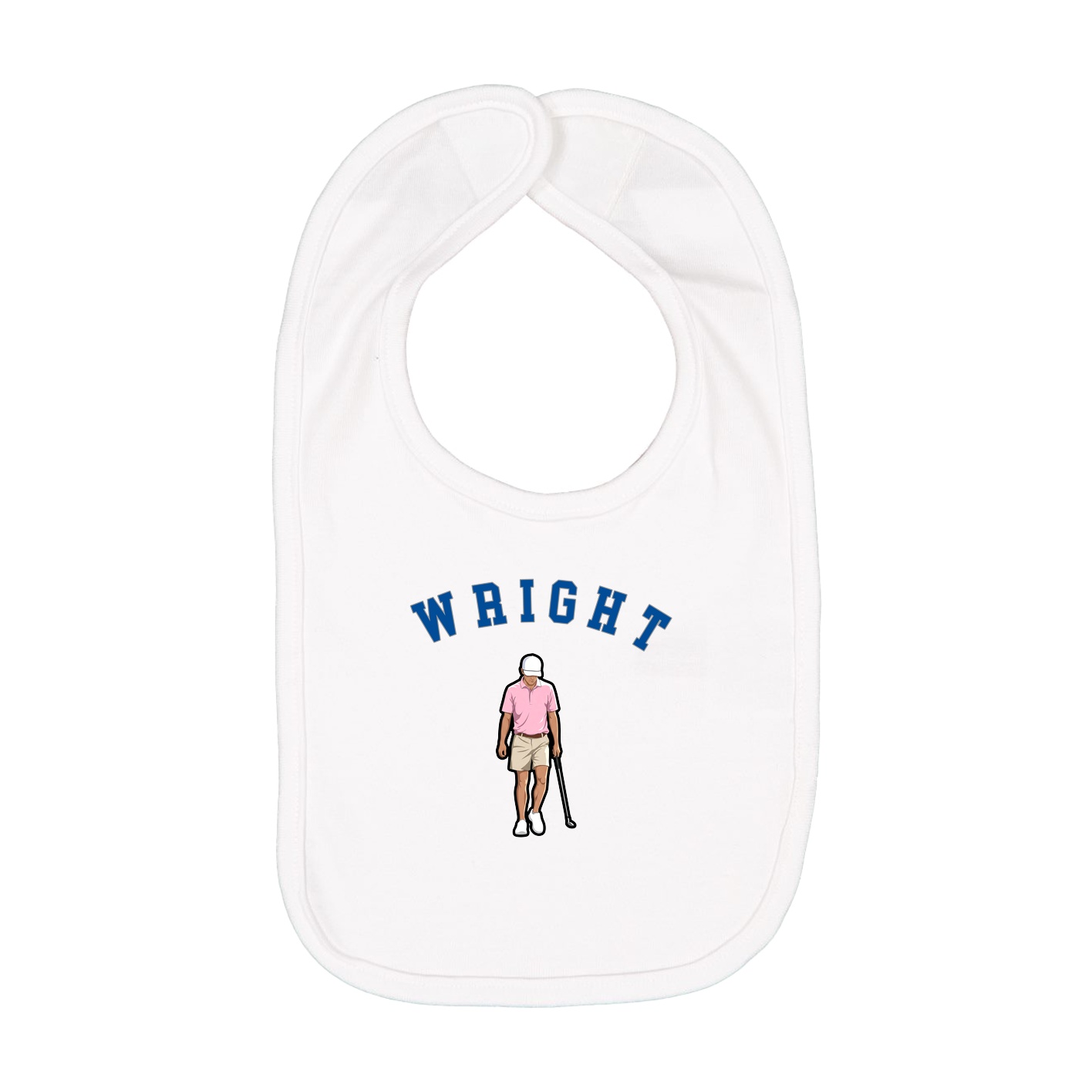 Infant Bib — Shirsey Arch in White