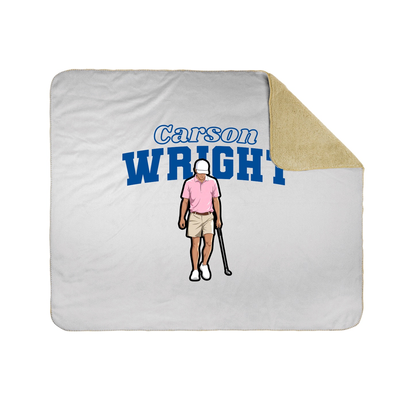 Throw Blanket — Name Arch in White