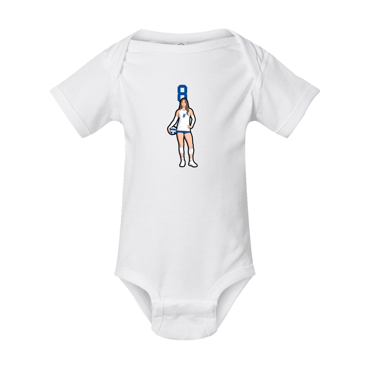 Baby Onesie — Number Top in White
