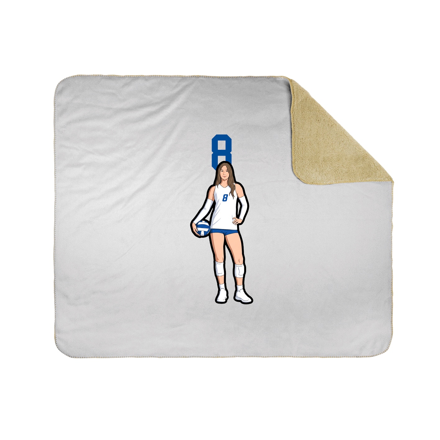 Throw Blanket — Number Top in White