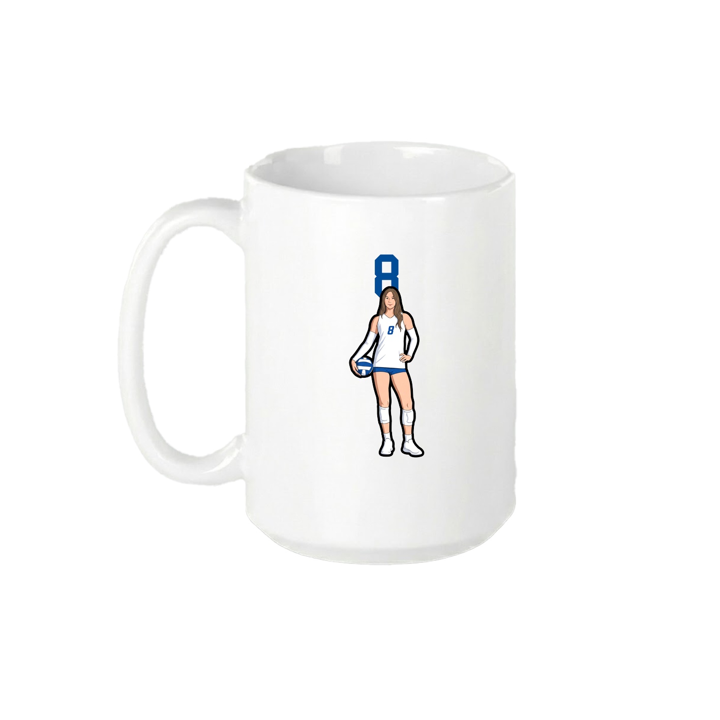 15oz Coffee Mug — Number Top in White