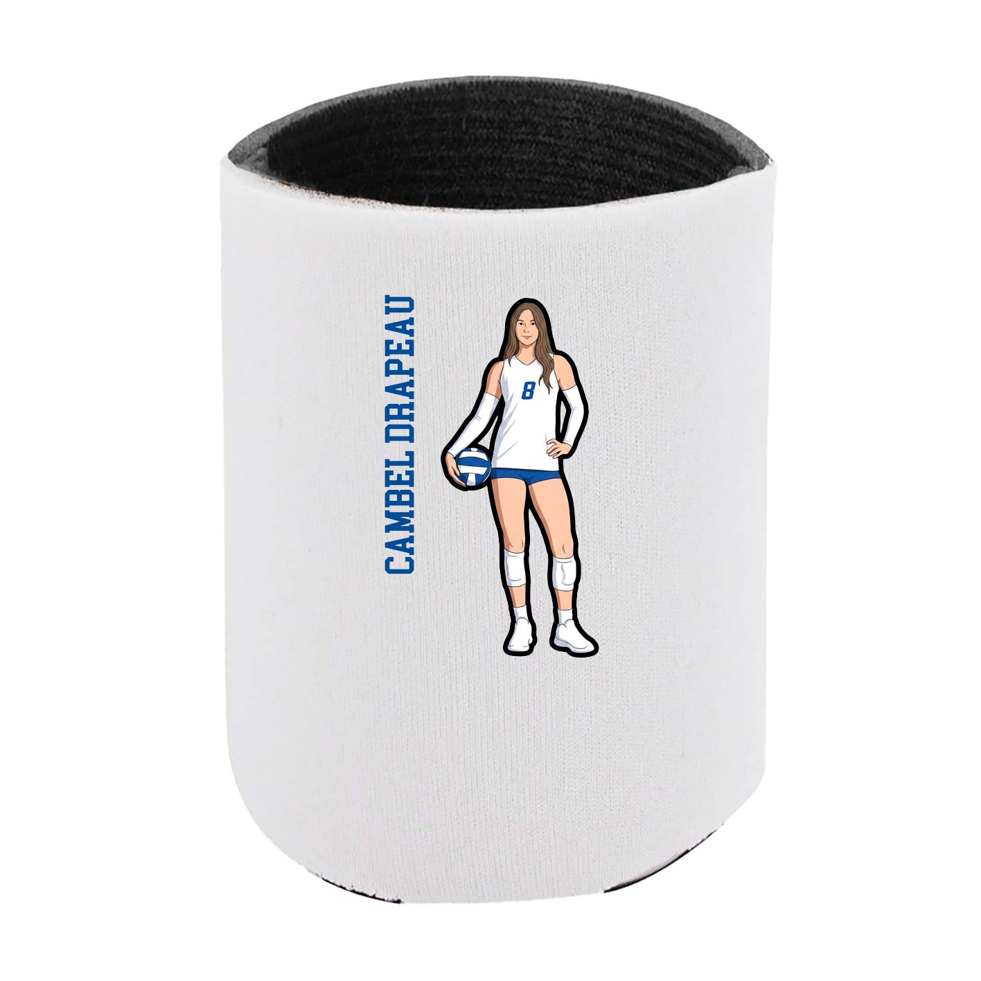 Can Holder — Name Vertical in White