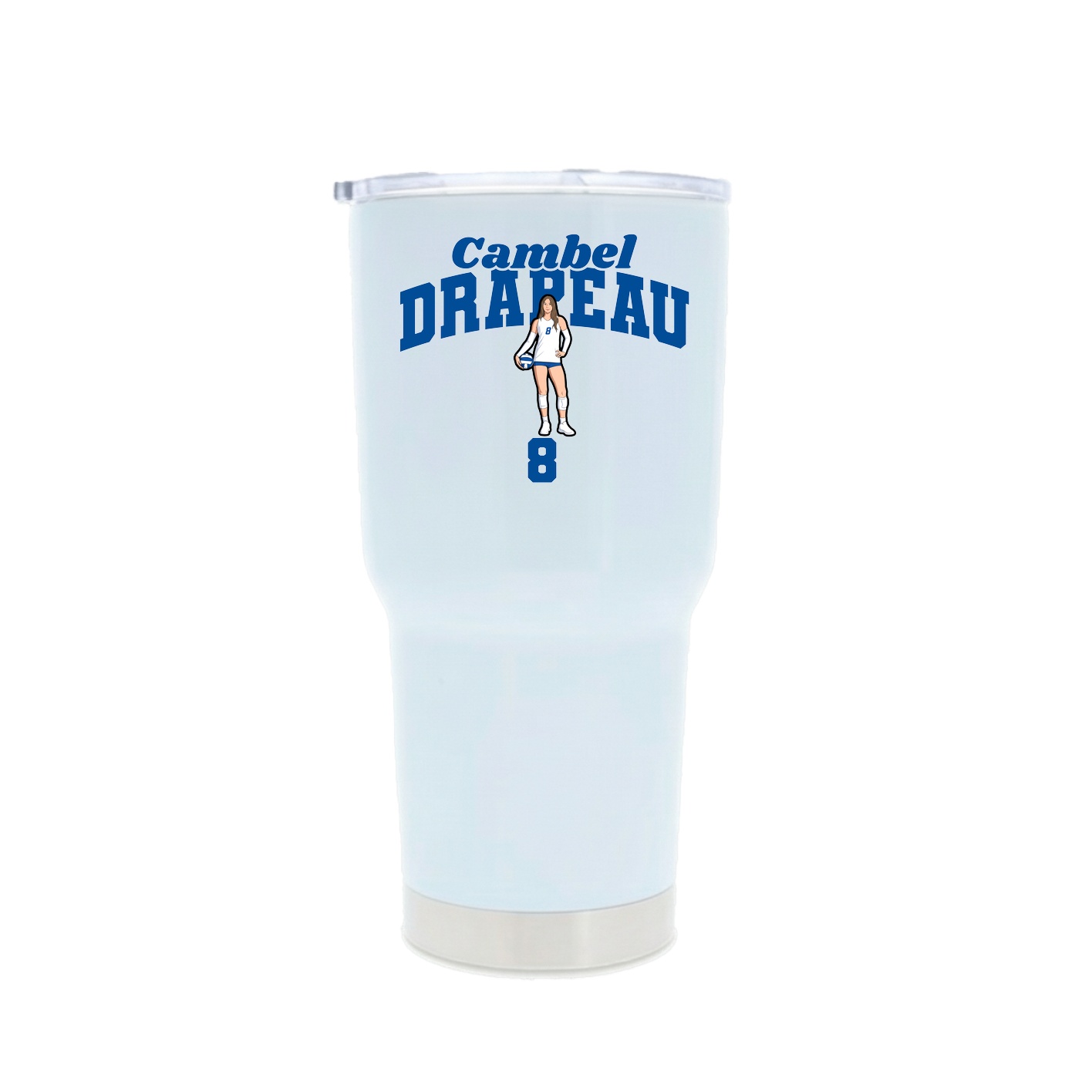 30oz Stainless Steel Tumbler — Signature Arch in White