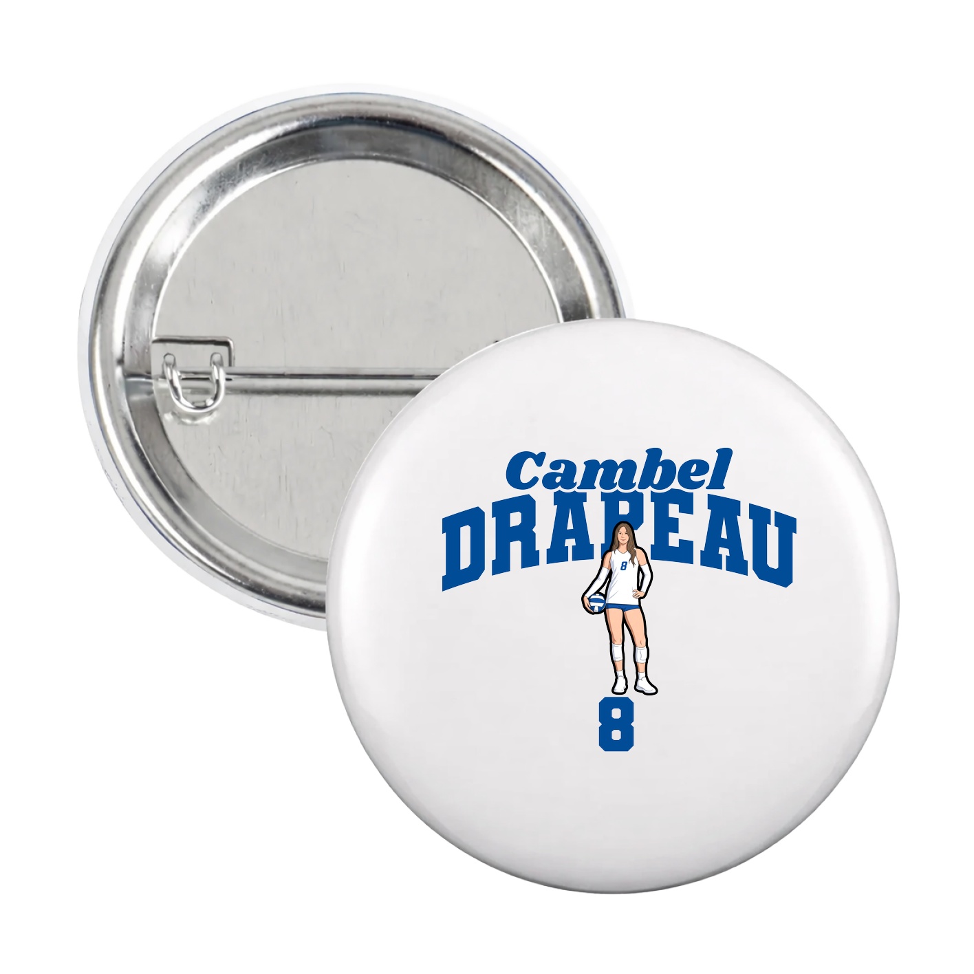 Game Day Button — Signature Arch in White