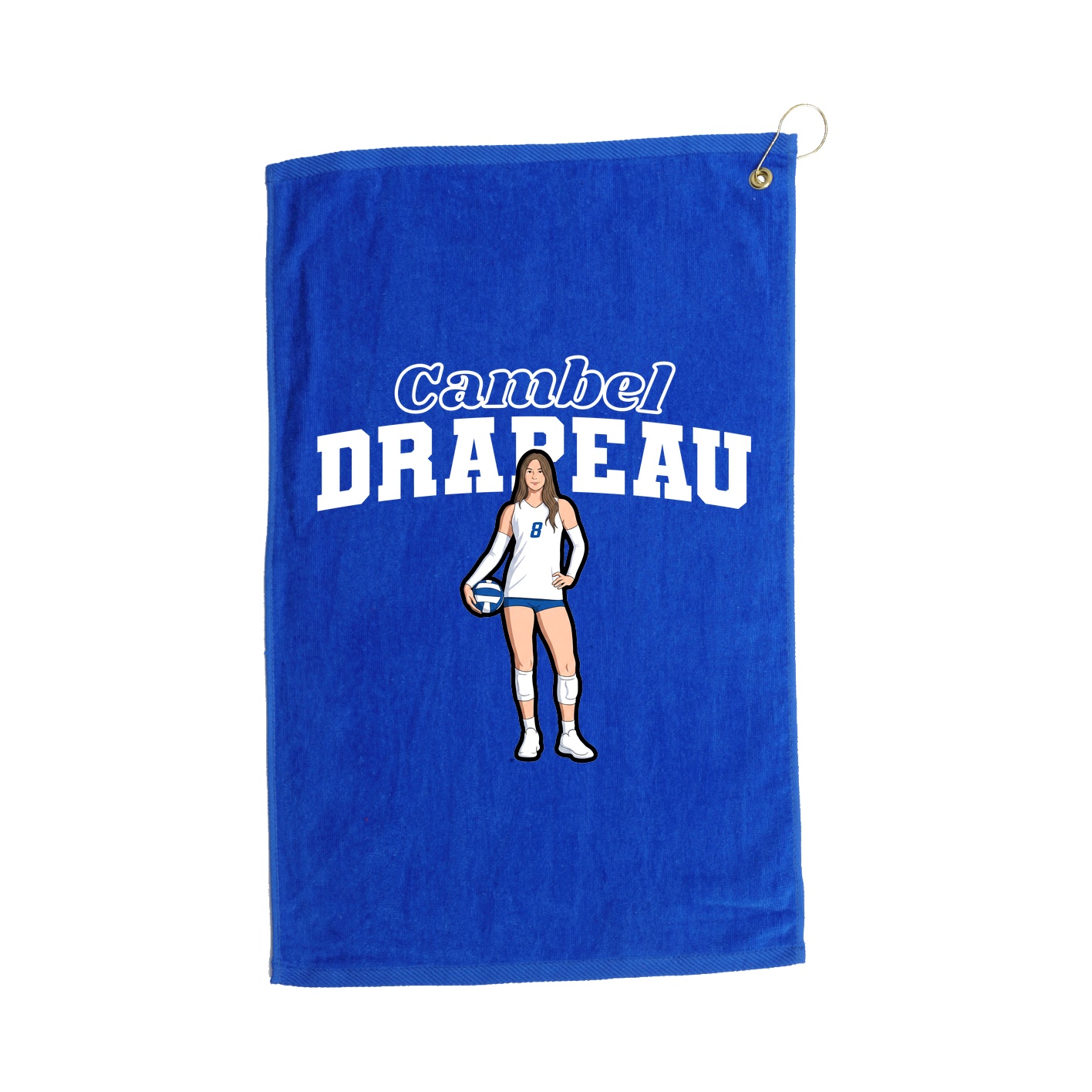 Golf Towel — Name Arch in Royal