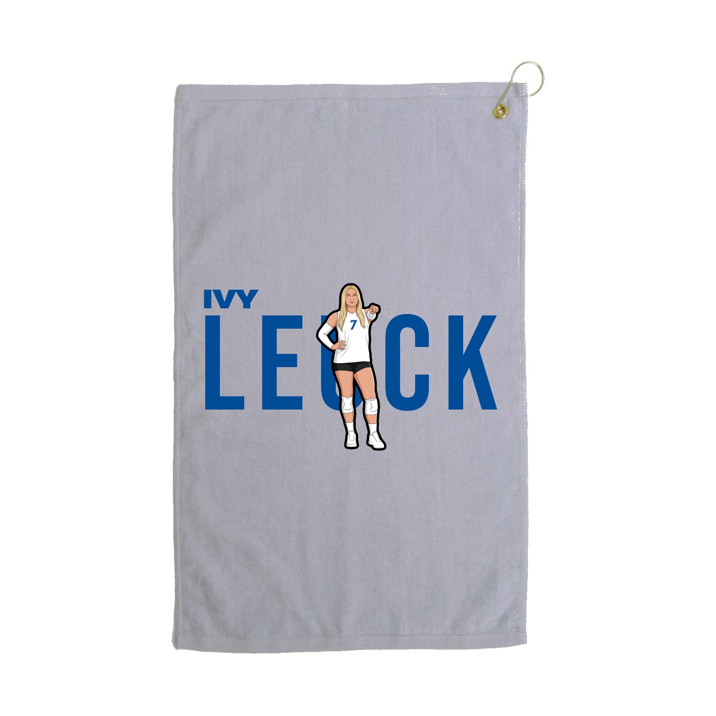 Golf Towel — Player Name in Grey