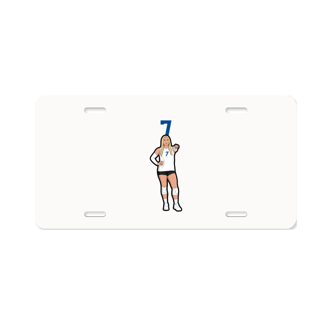 License Plate — Number Top in Classic