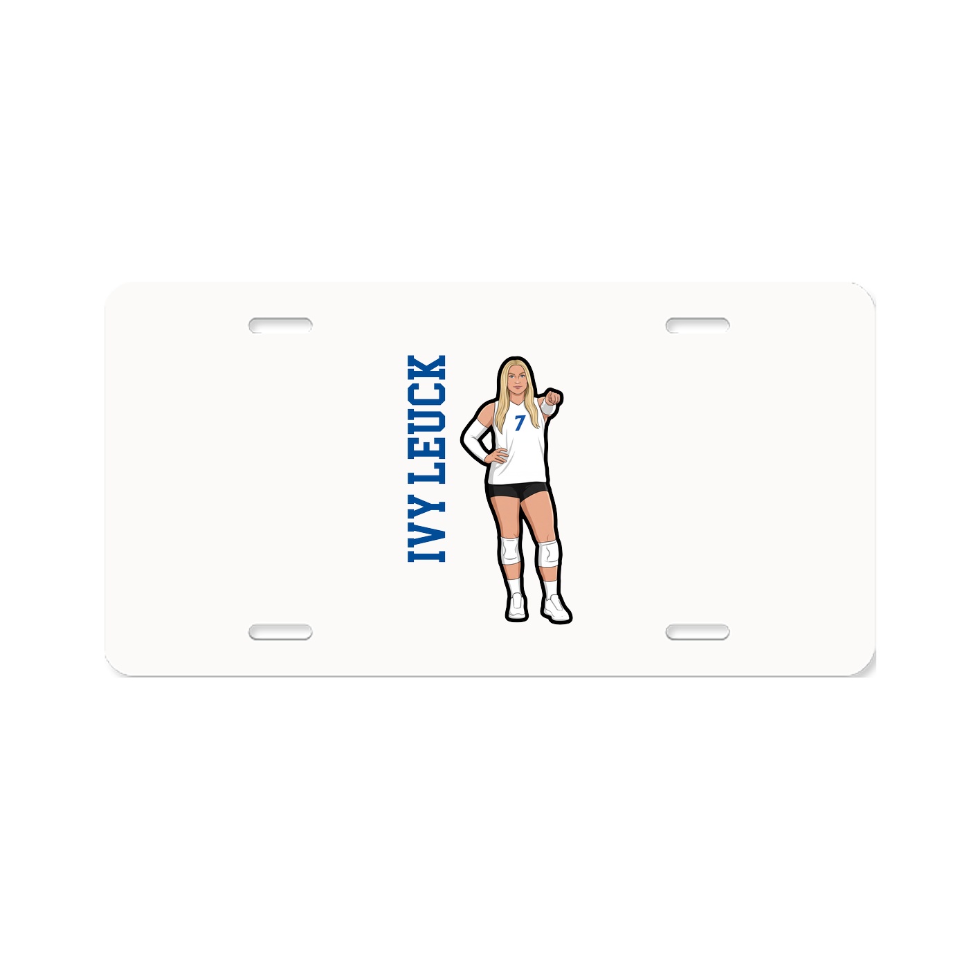 License Plate — Name Vertical in Classic