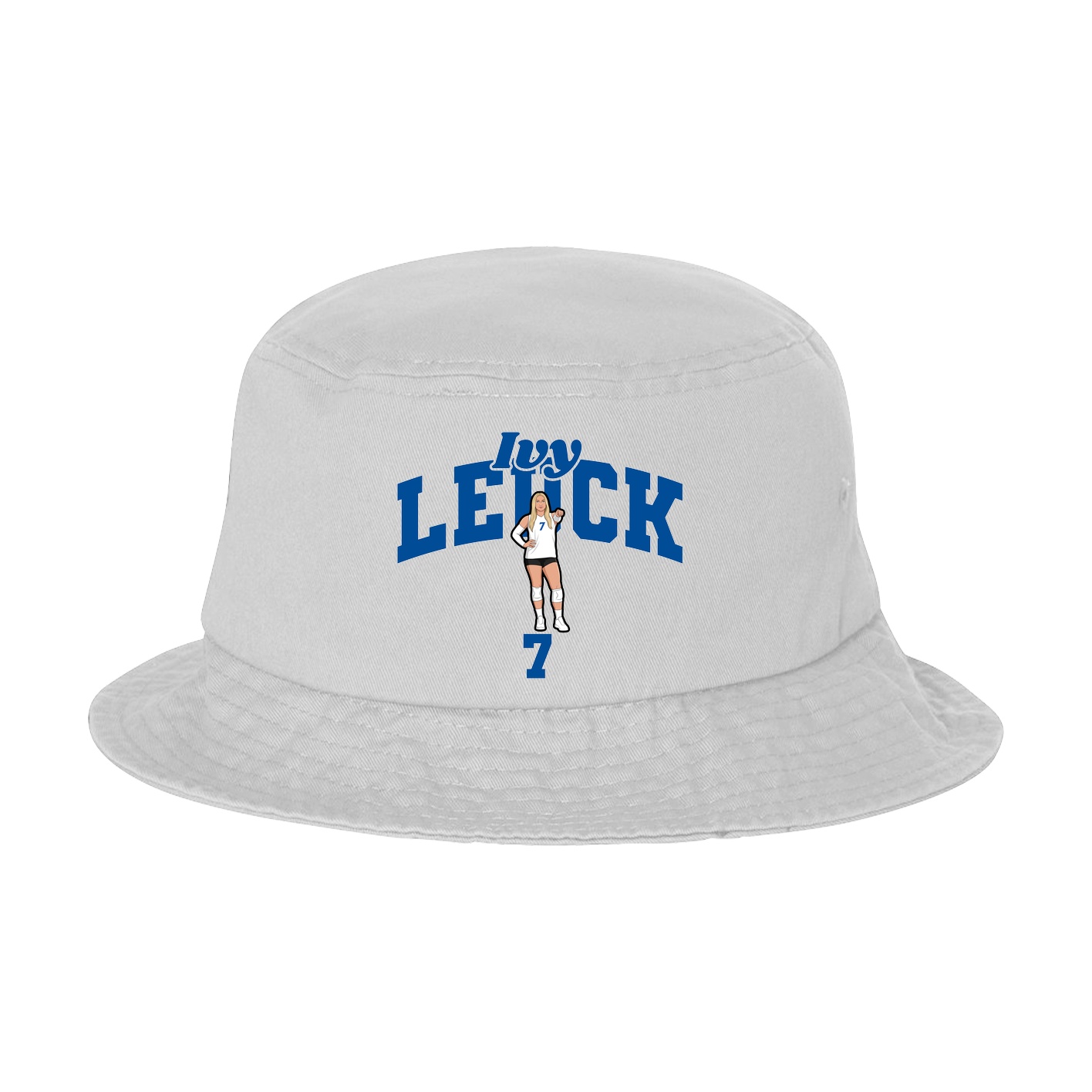 Bucket Cap — Signature Arch in White