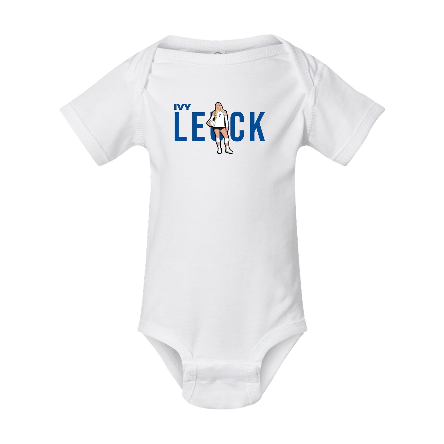 Baby Onesie — Player Name in White