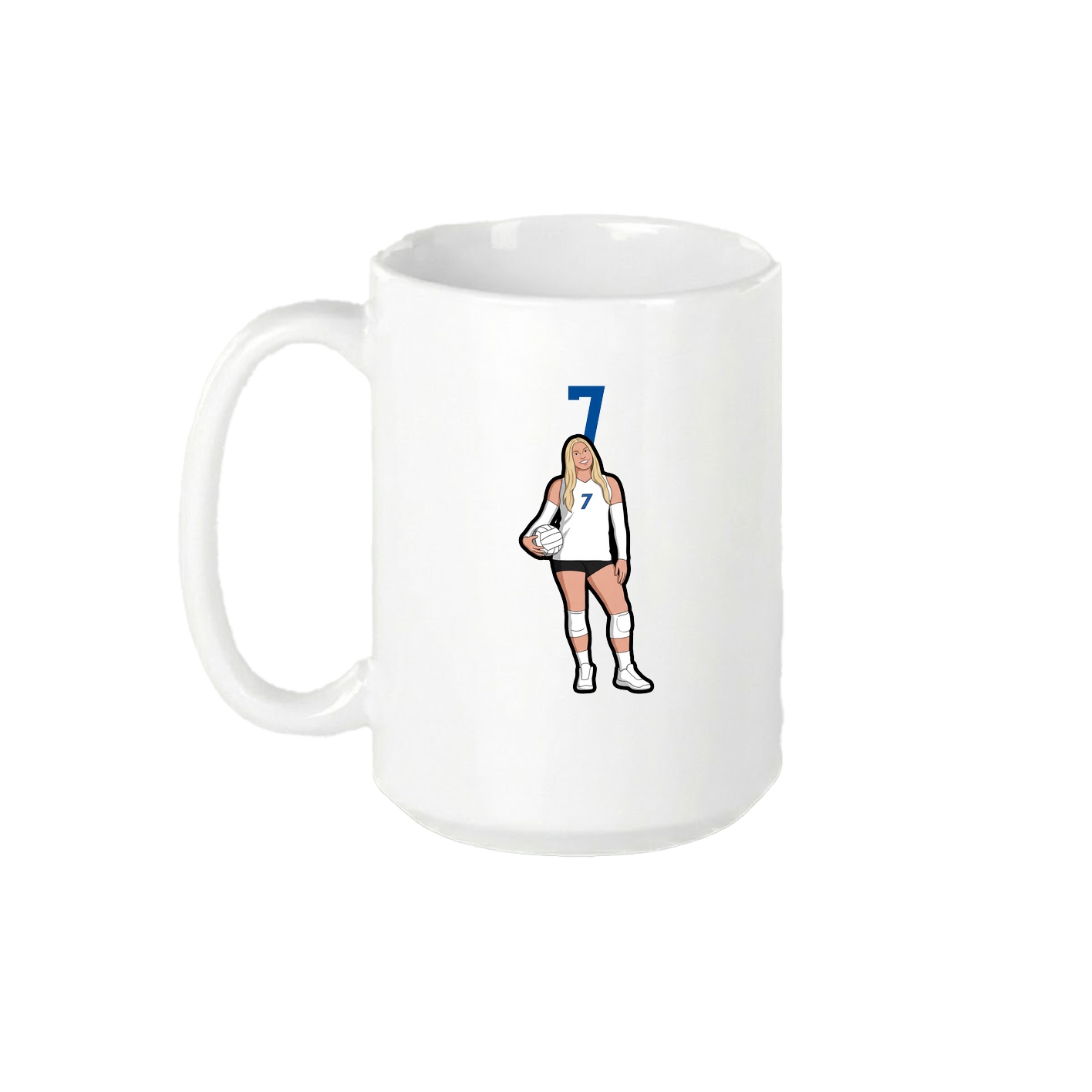 15oz Coffee Mug — Number Top in White