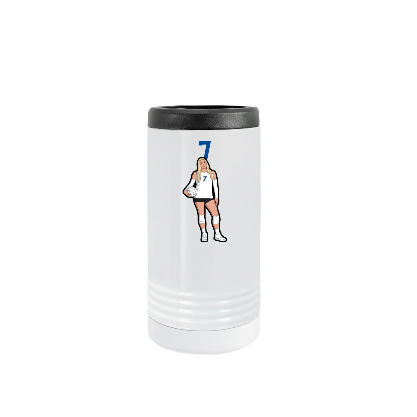 Slim Beverage Holder — Number Top in White
