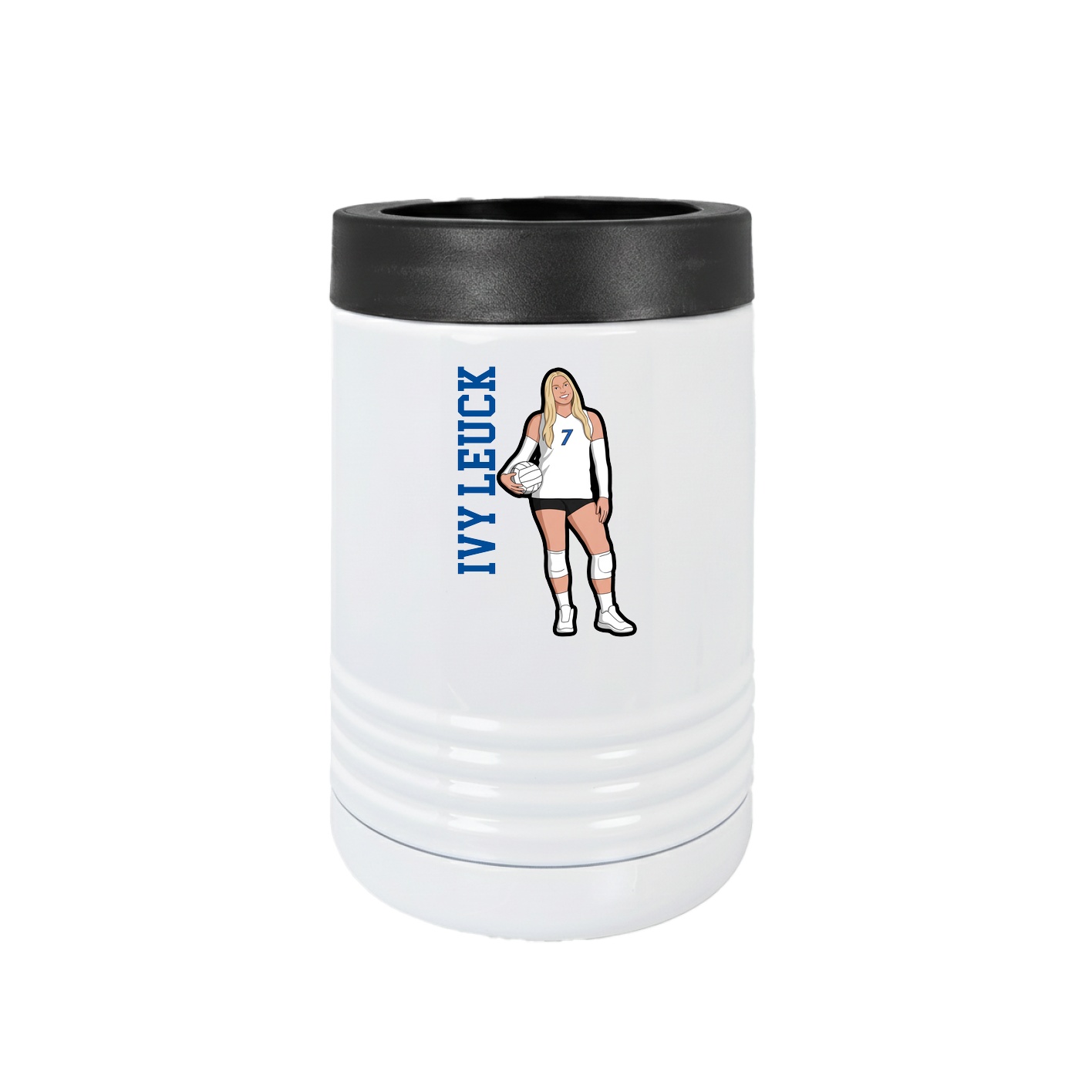 Beverage Holder — Name Vertical in White