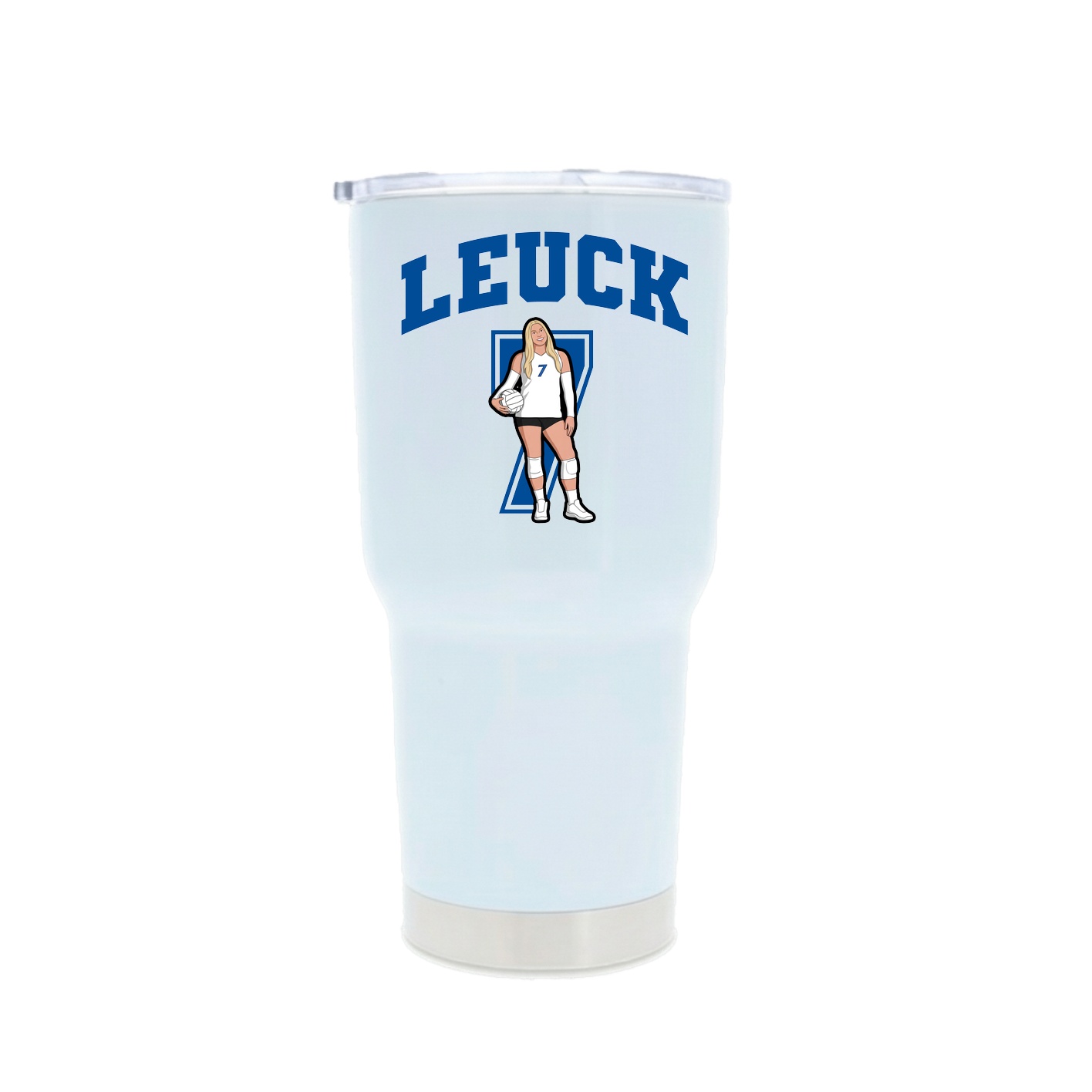30oz Stainless Steel Tumbler — Number in White