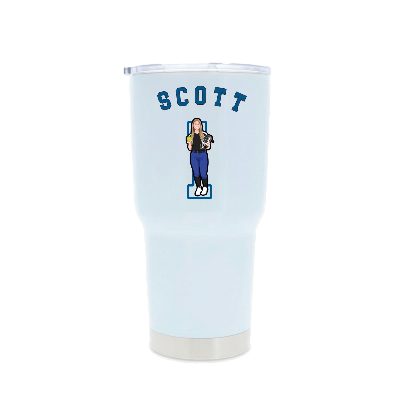 30oz Stainless Steel Tumbler — Shirsey Arch in White