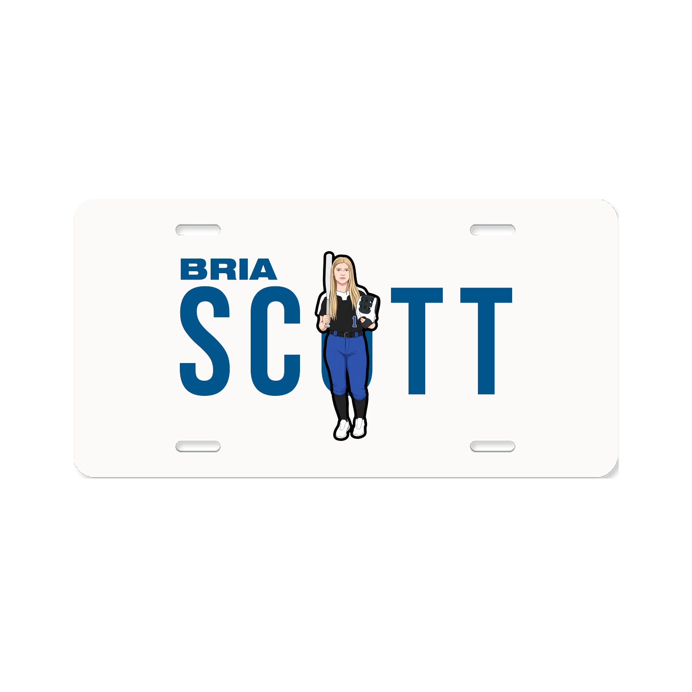 License Plate — Player Name in Classic