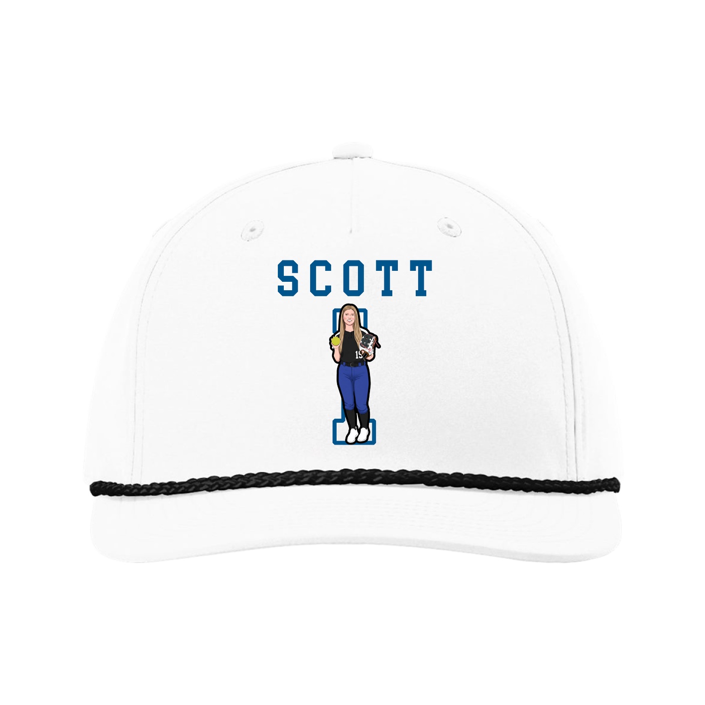Five-Panel Classic Rope Cap — Shirsey in White