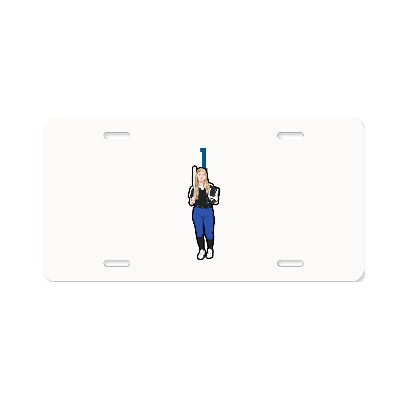 License Plate — Number Top in Classic