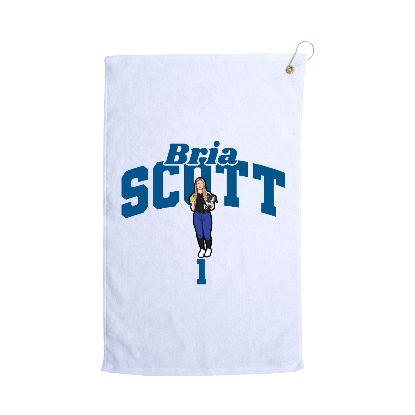 Golf Towel — Signature Arch in White