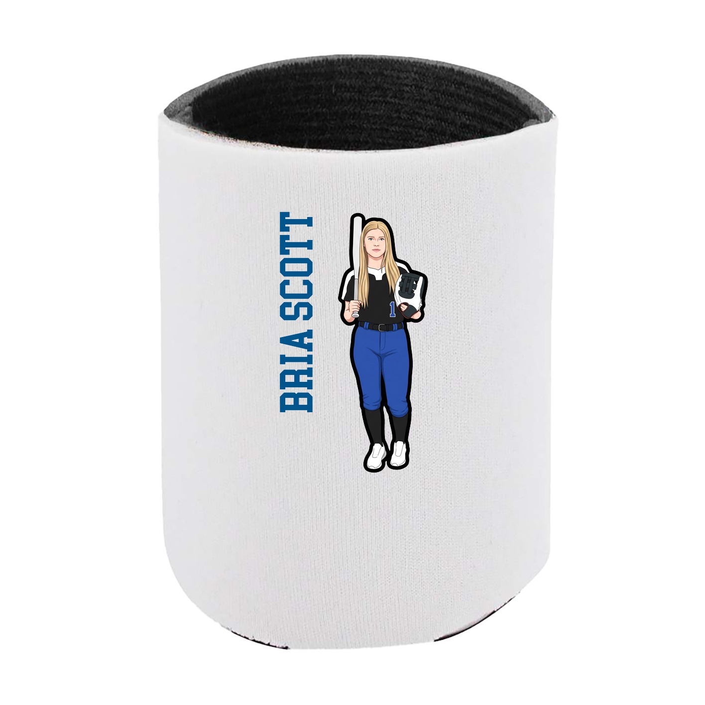 Can Holder — Name Vertical in White
