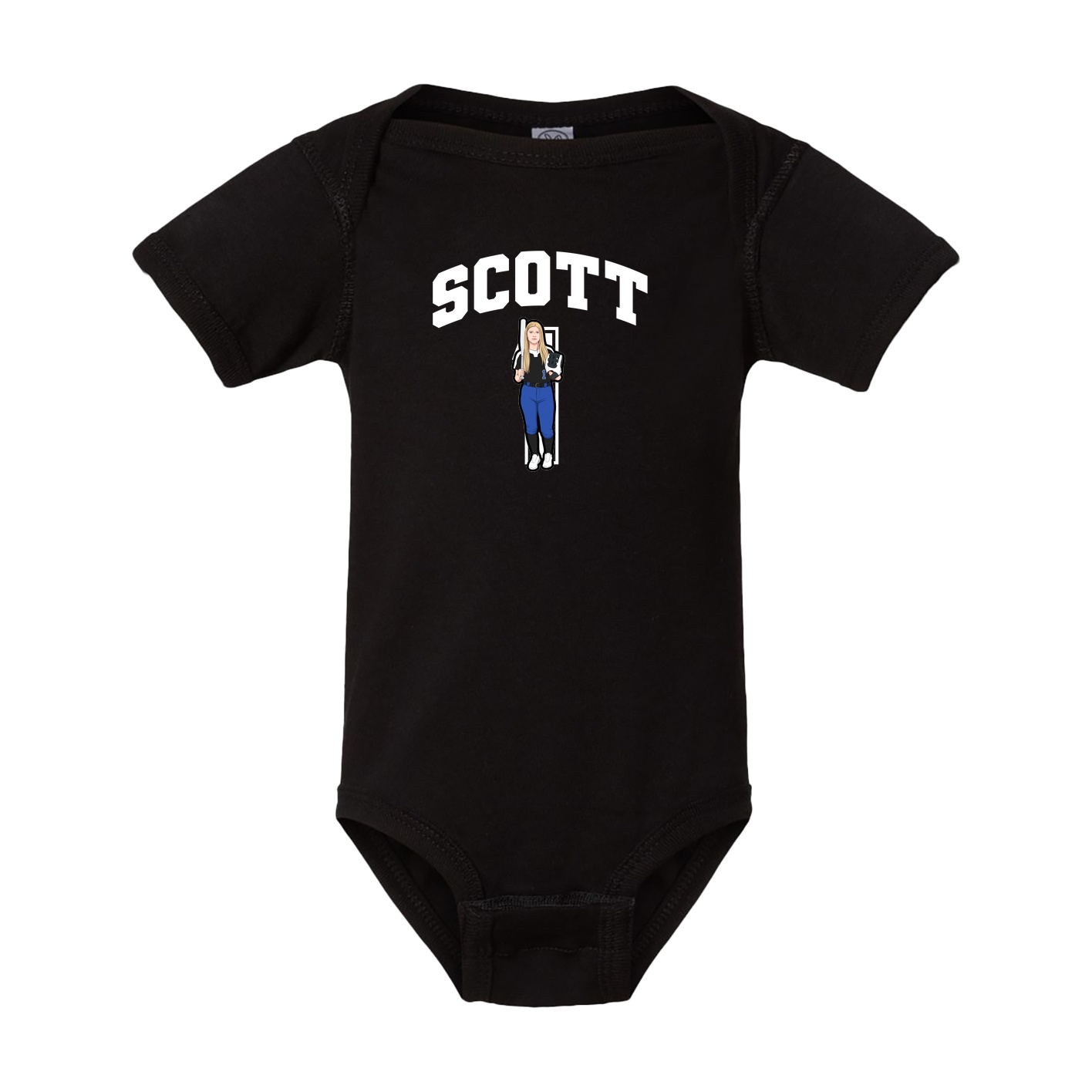 Baby Onesie — Number in Black