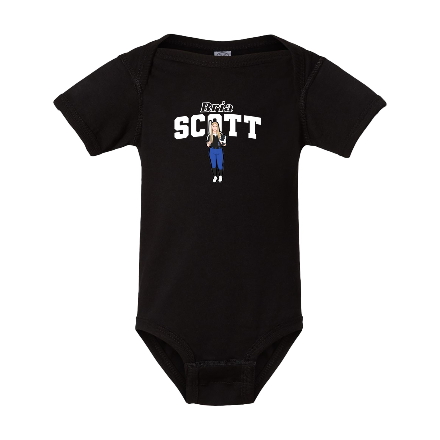 Baby Onesie — Name Arch in Black