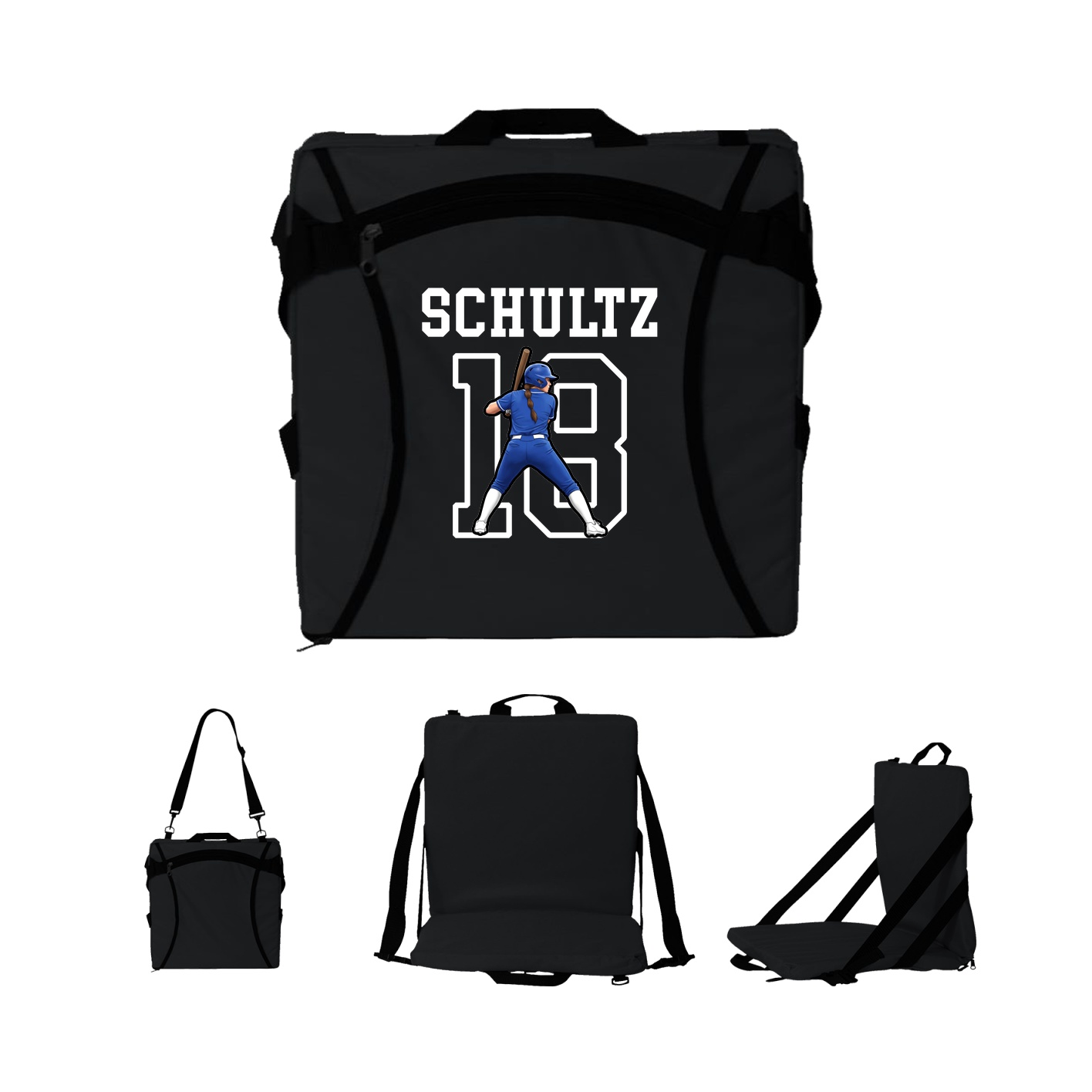 Folding Stadium Seat — Shirsey in Black