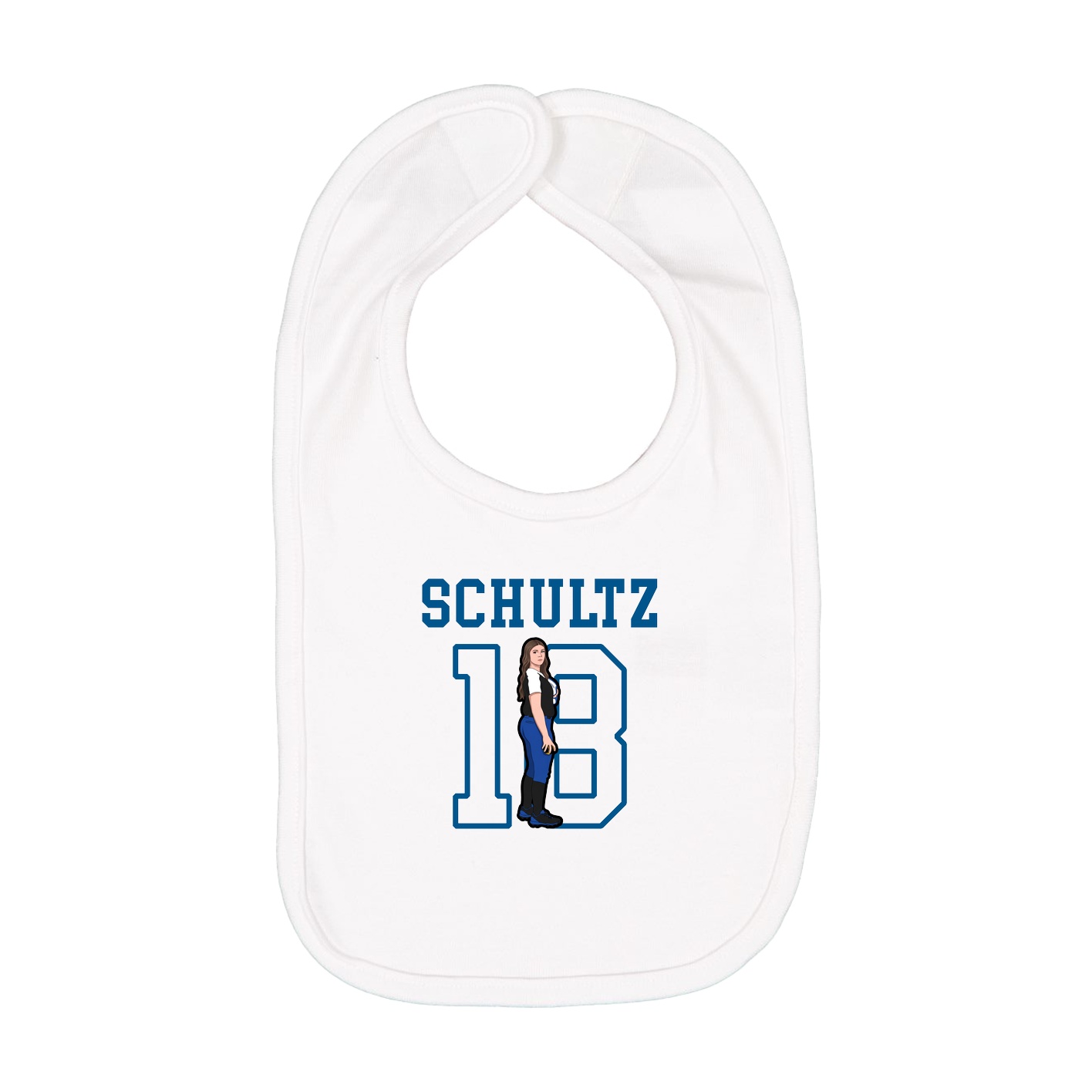 Infant Bib — Shirsey in White