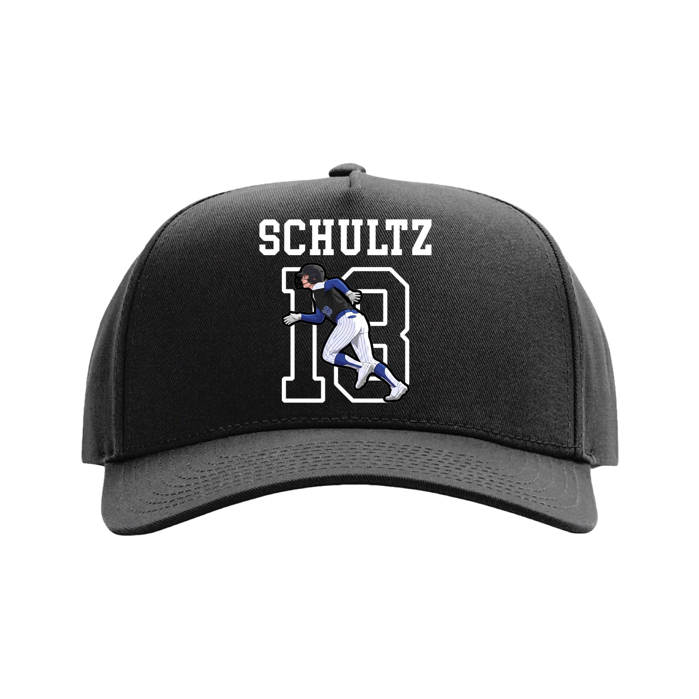 Full Fabric Five-Panel Champ Cap — Shirsey in Black