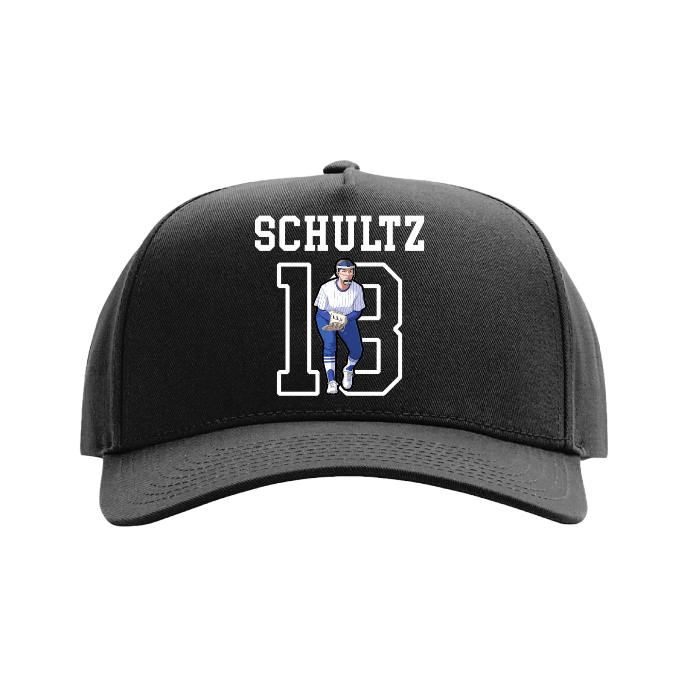 Full Fabric Five-Panel Champ Cap — Shirsey in Black