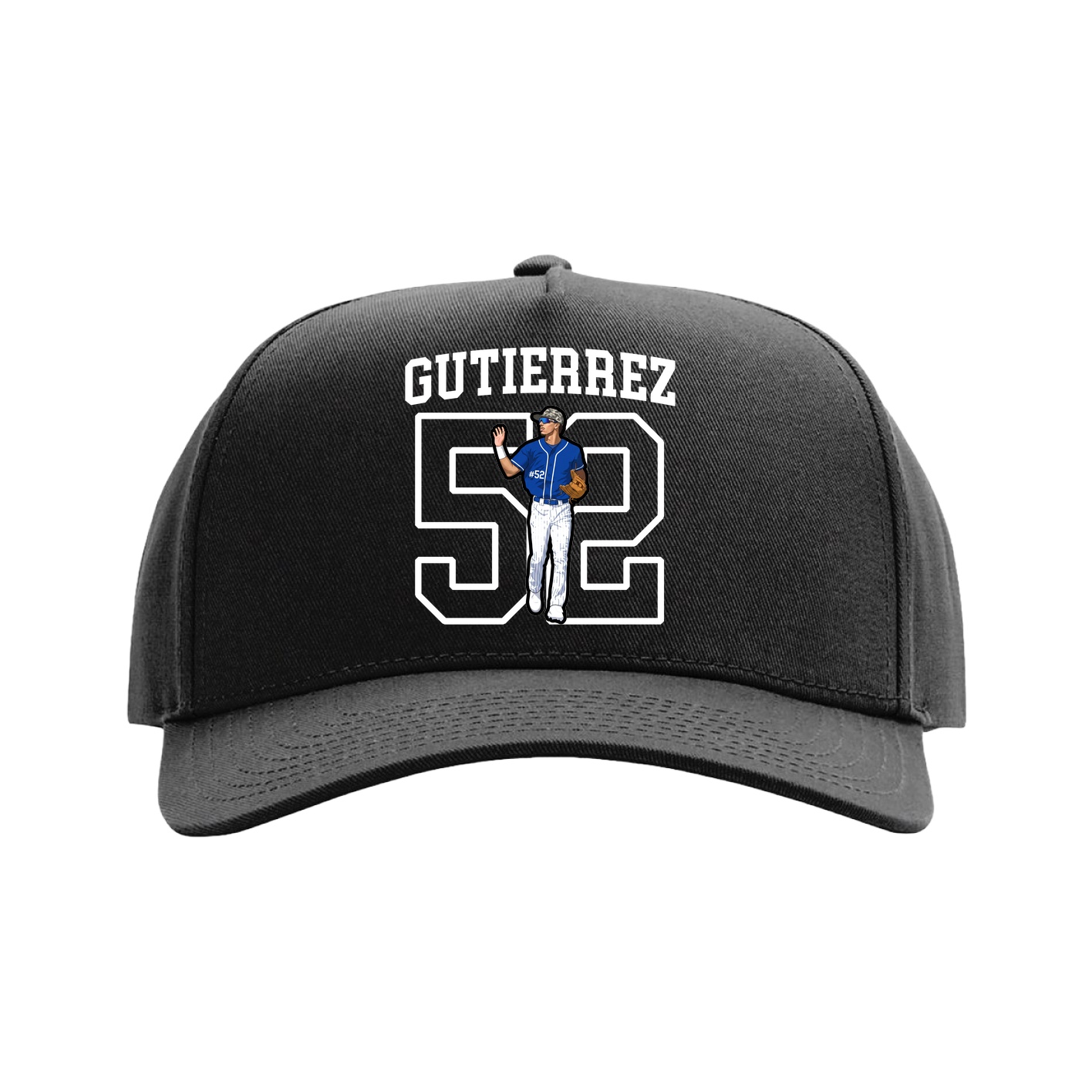 Full Fabric Five-Panel Champ Cap — Shirsey in Black