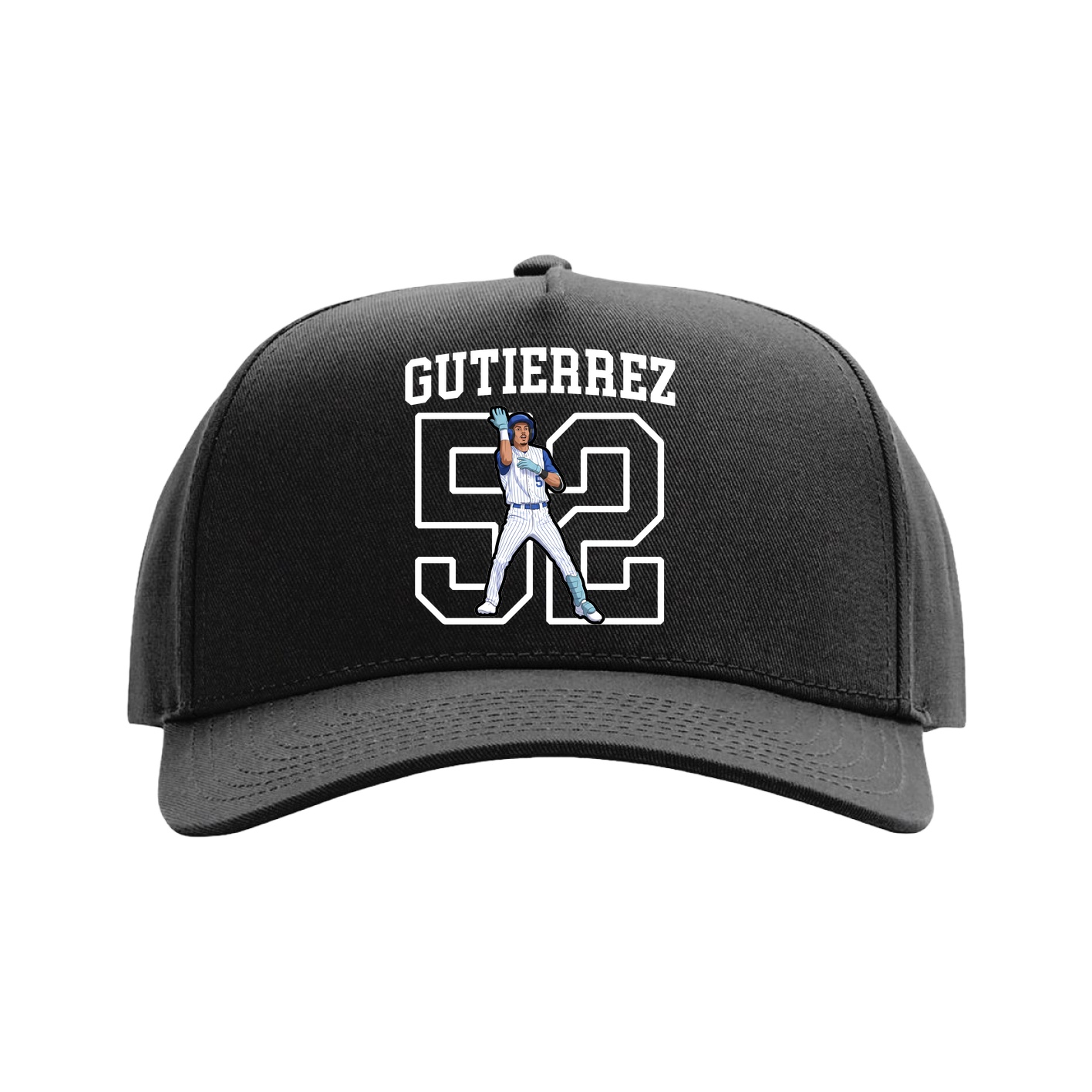Full Fabric Five-Panel Champ Cap — Shirsey in Black