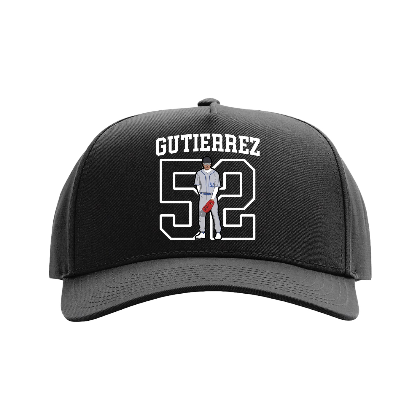 Full Fabric Five-Panel Champ Cap — Shirsey in Black